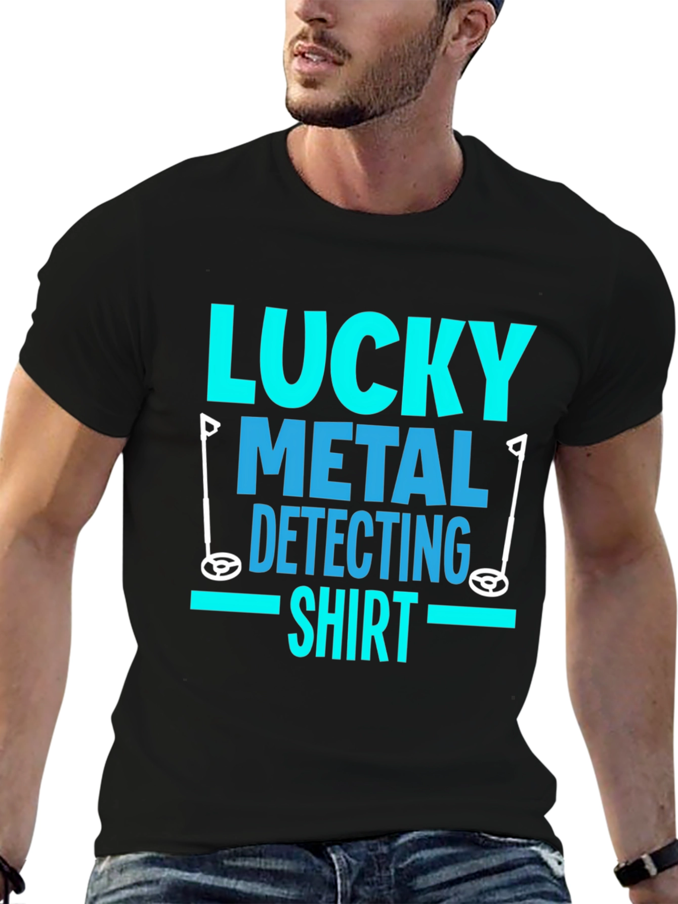 Lucky Metal Detecting Shirt - Black Tee