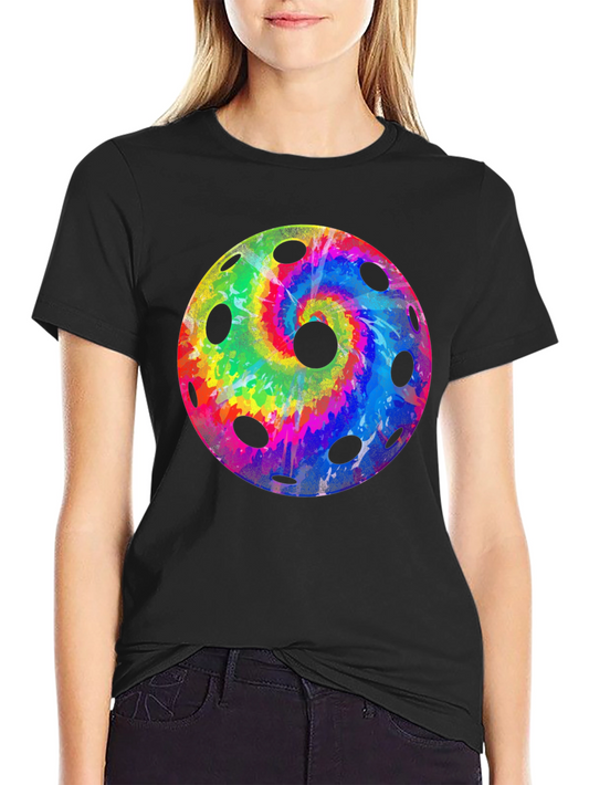 Tie Dye Pickleball Graphic Tee - Sporty Casual Style