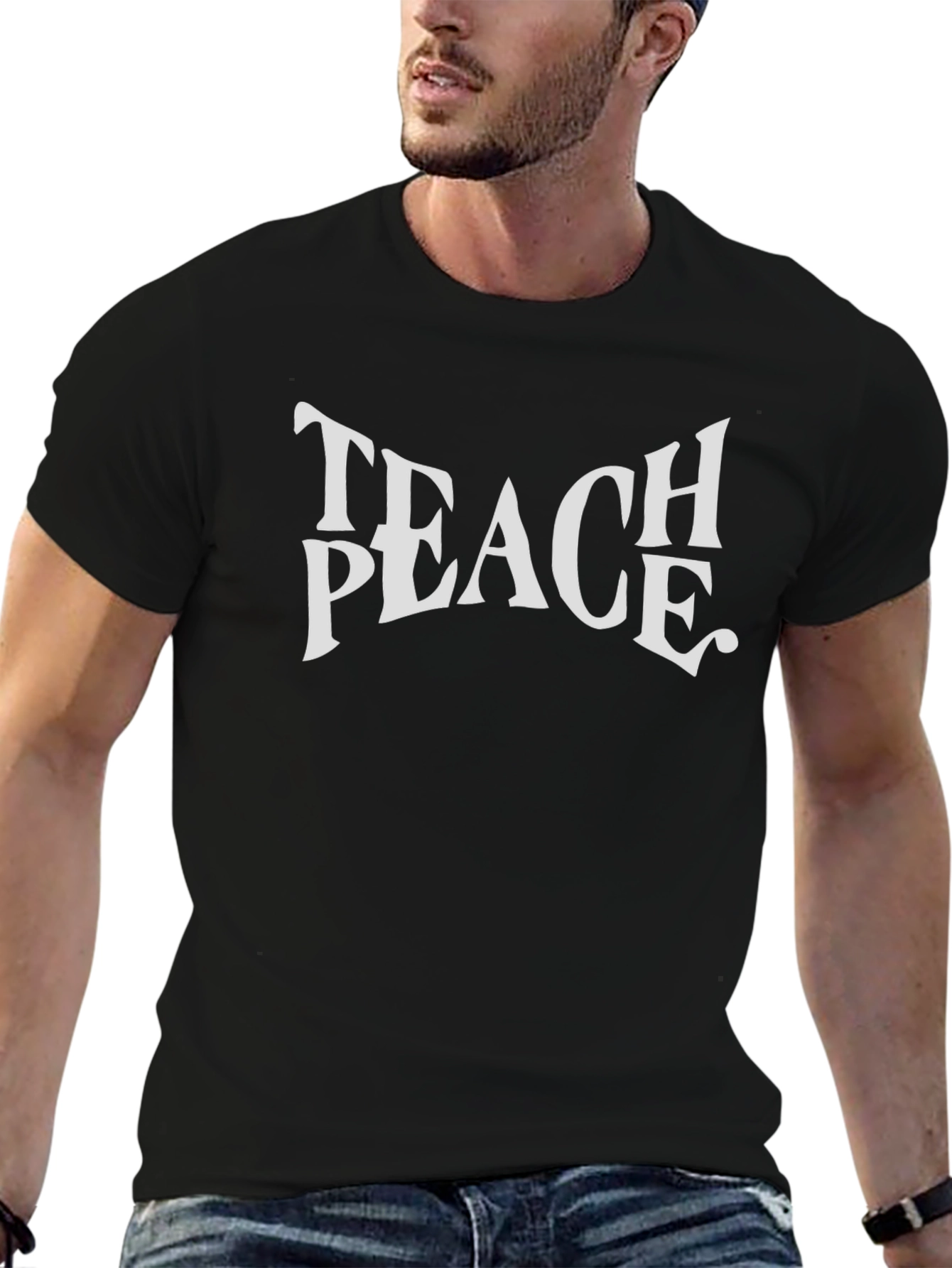 Teach Peace Graphic Tee - Soft Cotton Blend