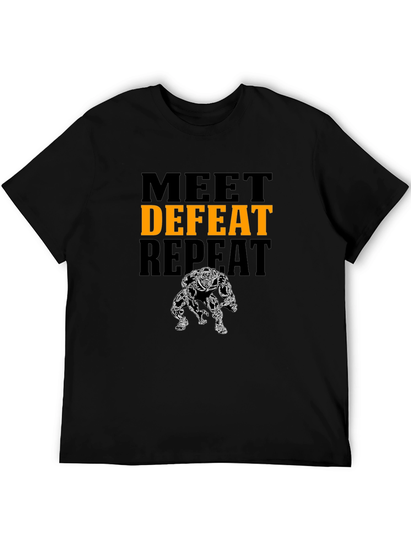 Meet Defeat Repeat Graphic T-Shirt