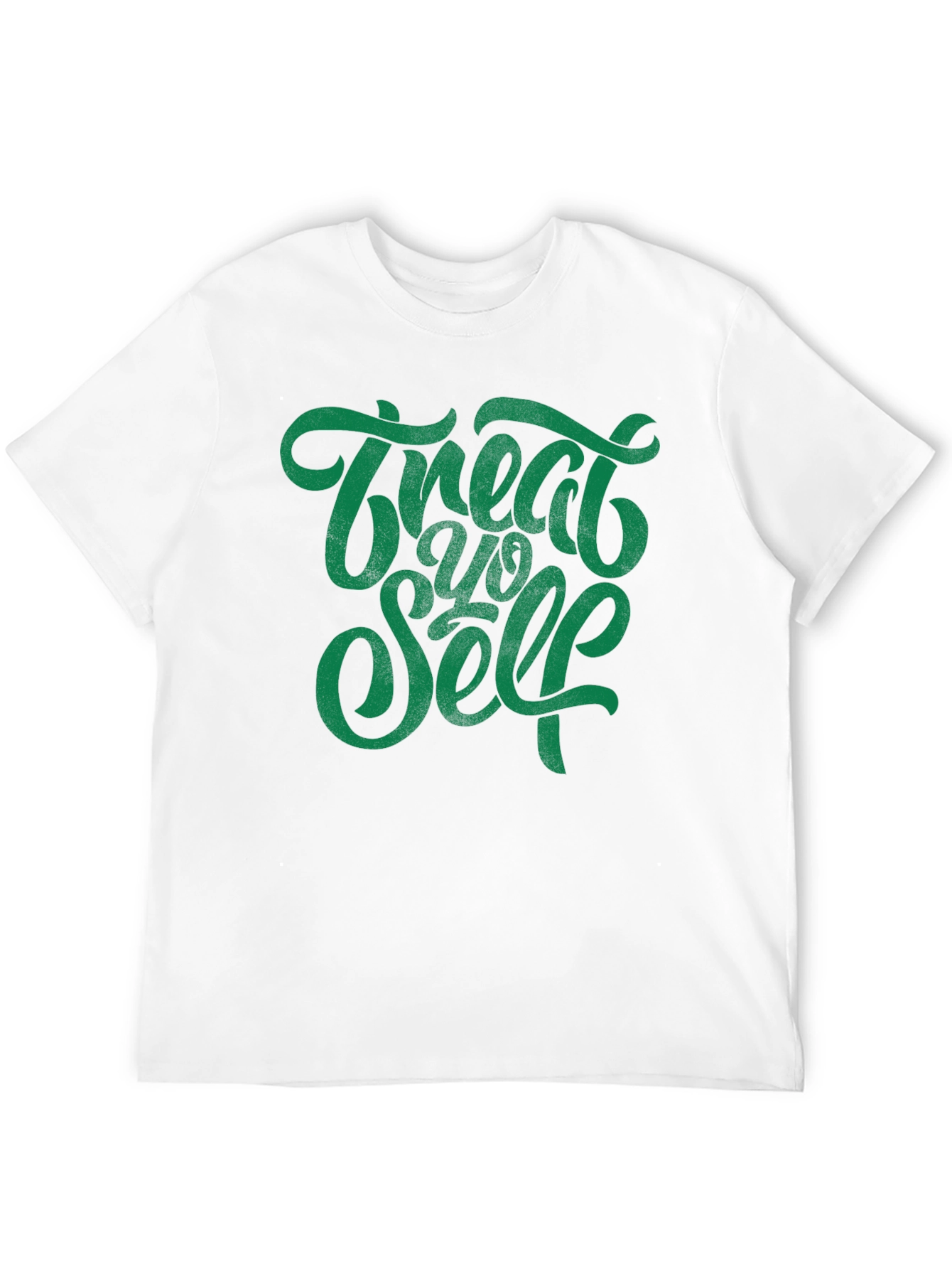 Treat Yo Self Graphic Tee - Black Cotton T-Shirt