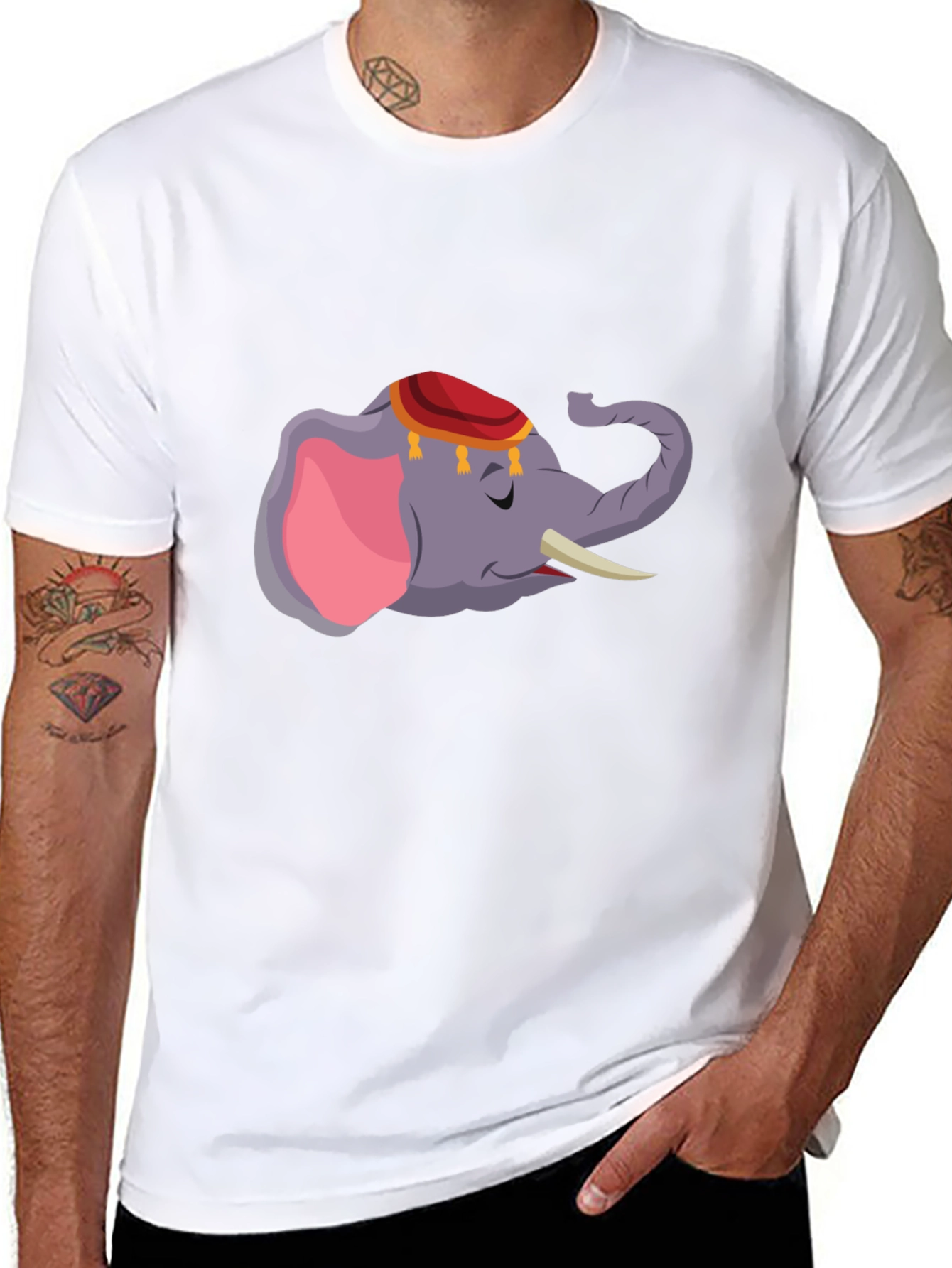 Elephant Cartoon Graphic Tee