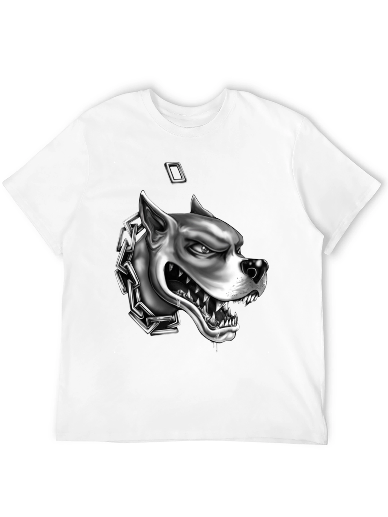 Mens Graphic Tee - Angry Dog with Chain