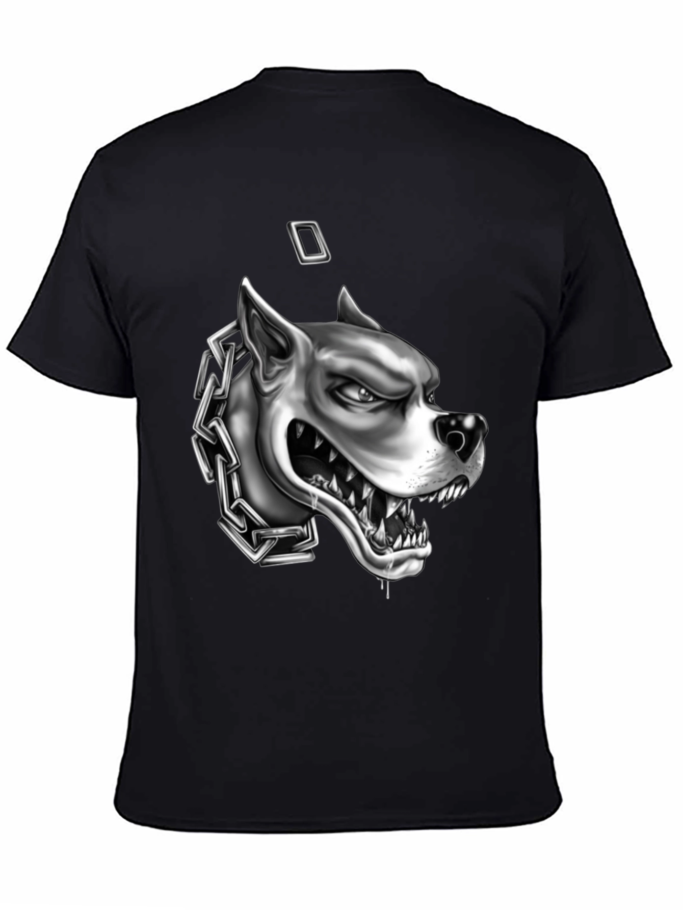Mens Graphic Tee - Angry Dog with Chain