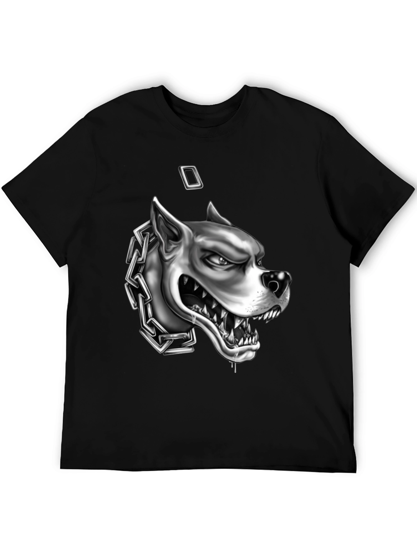 Mens Graphic Tee - Angry Dog with Chain