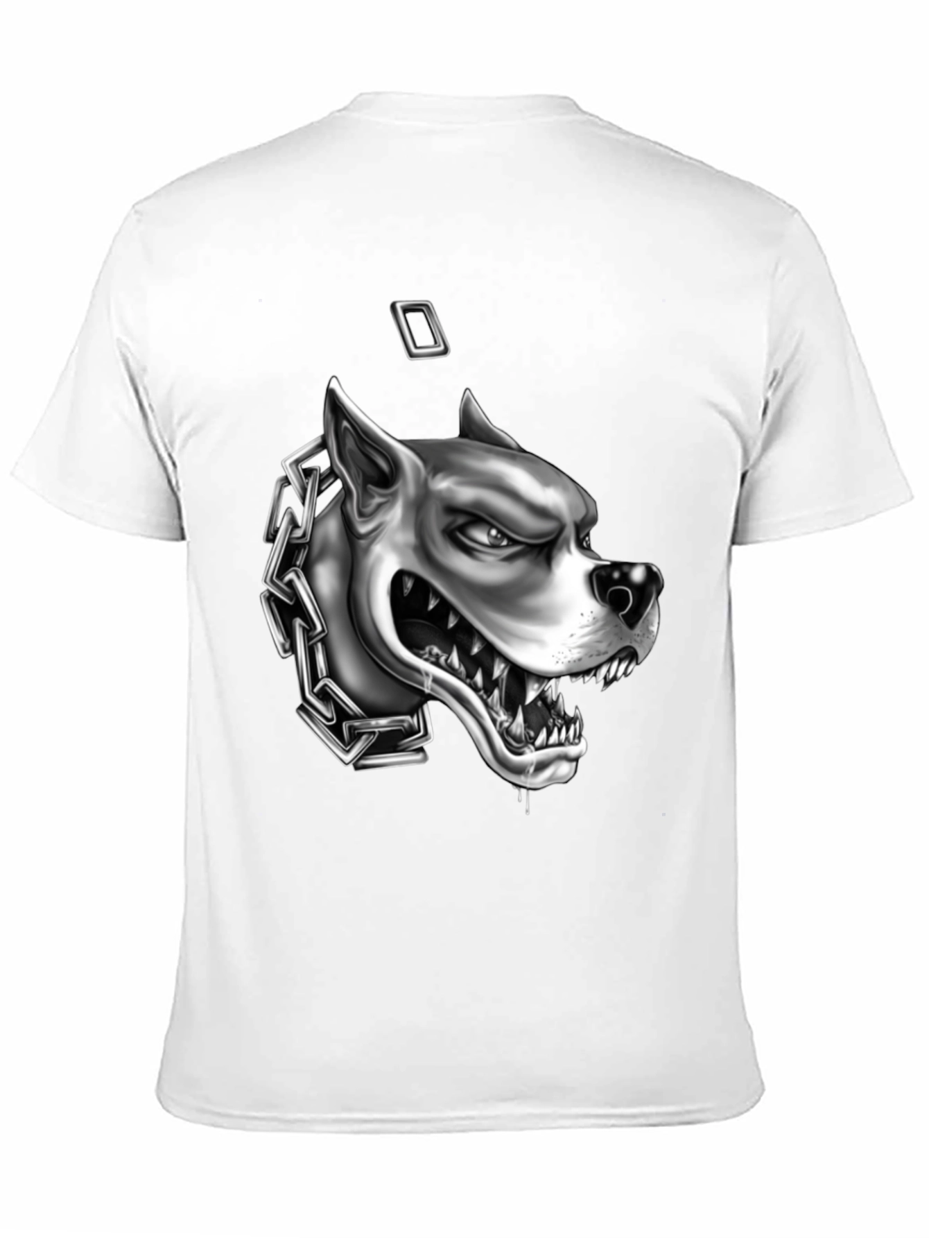 Mens Graphic Tee - Angry Dog with Chain