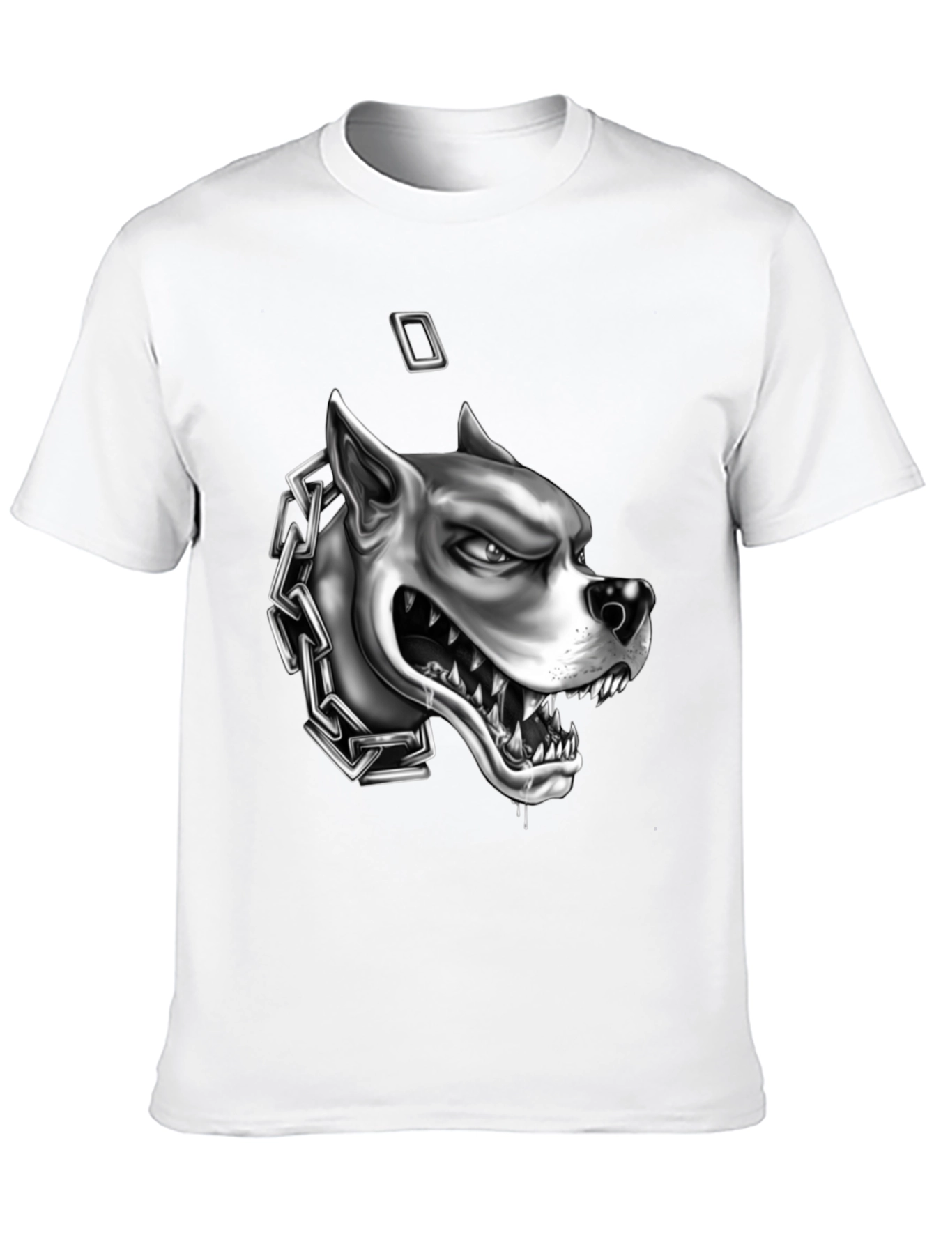 Mens Graphic Tee - Angry Dog with Chain