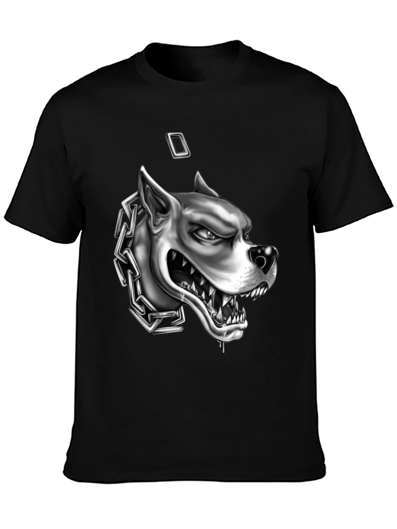 Mens Graphic Tee - Angry Dog with Chain