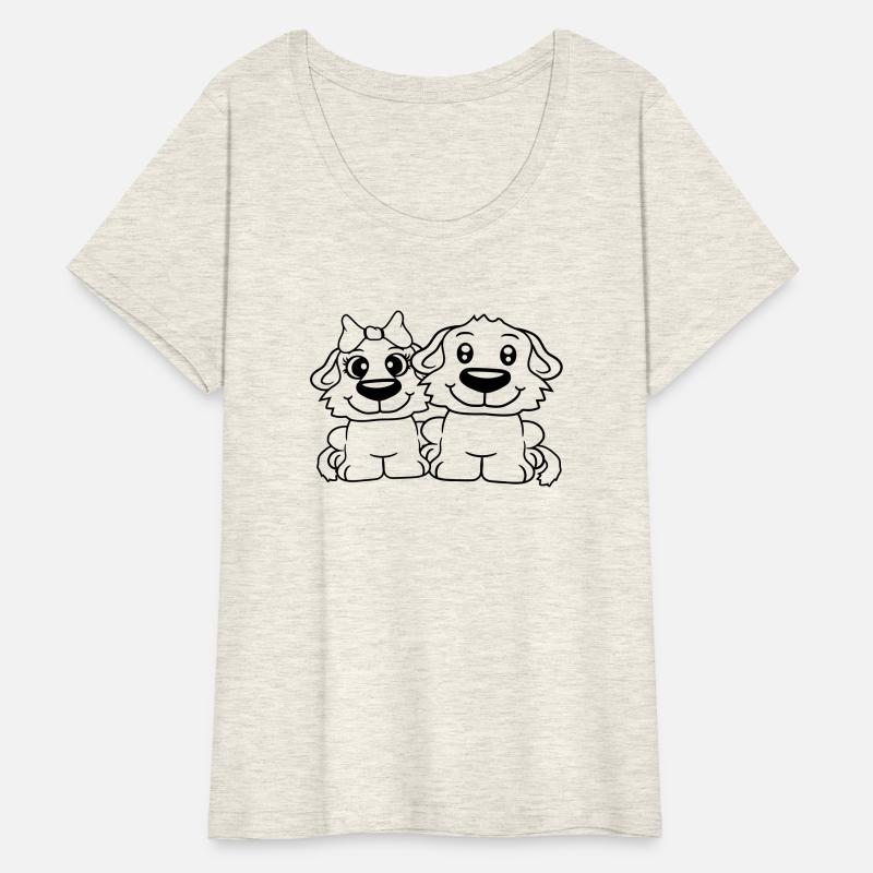 2 Dogs Team Two Friends Couple In Love Girl Boy