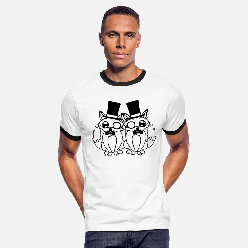 2 Foxes Friends Top Hat Rich Men Monocle Glasses