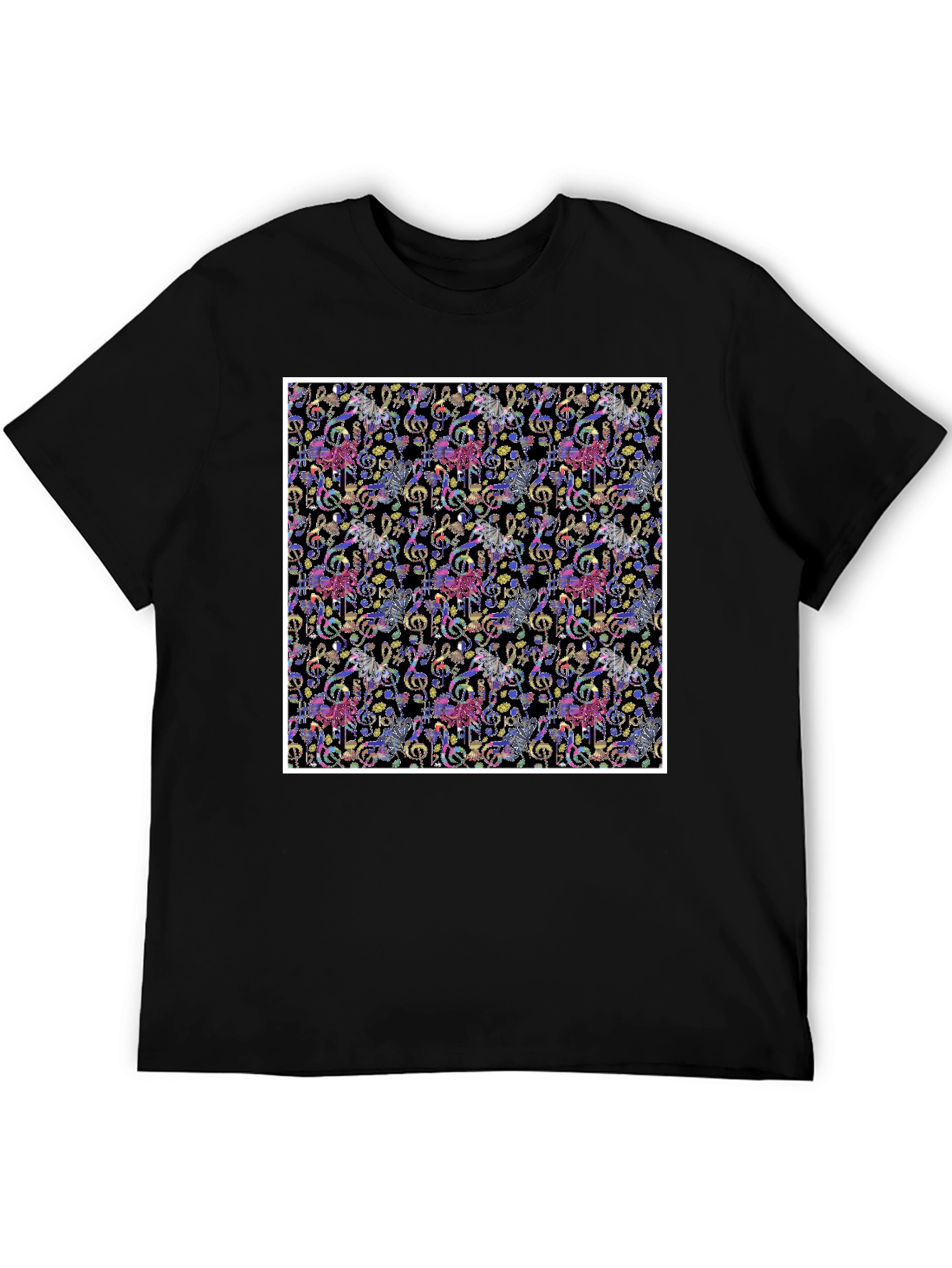 Music Note Carousel T-Shirt - Funky Graphic Tee