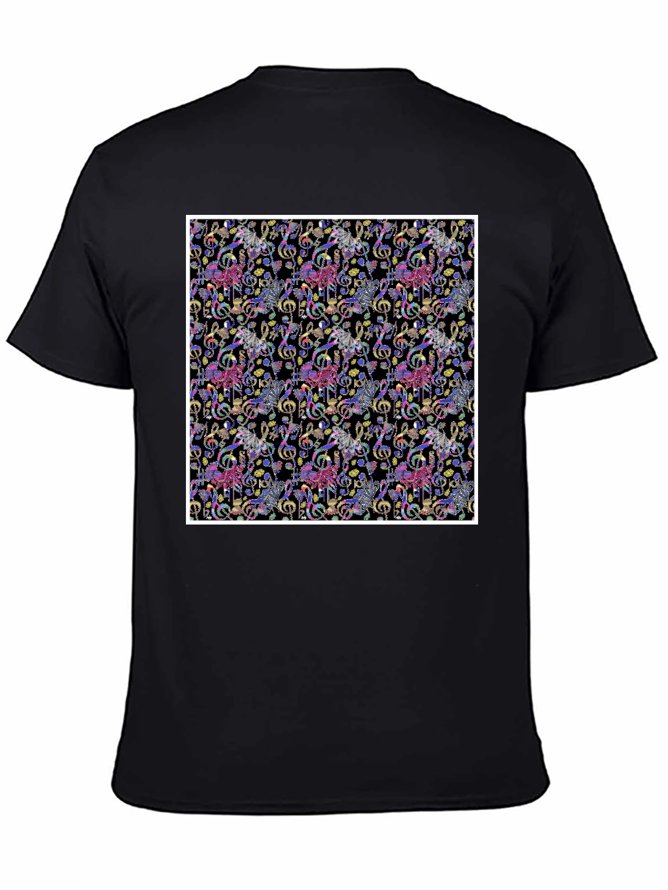 Music Note Carousel T-Shirt - Funky Graphic Tee