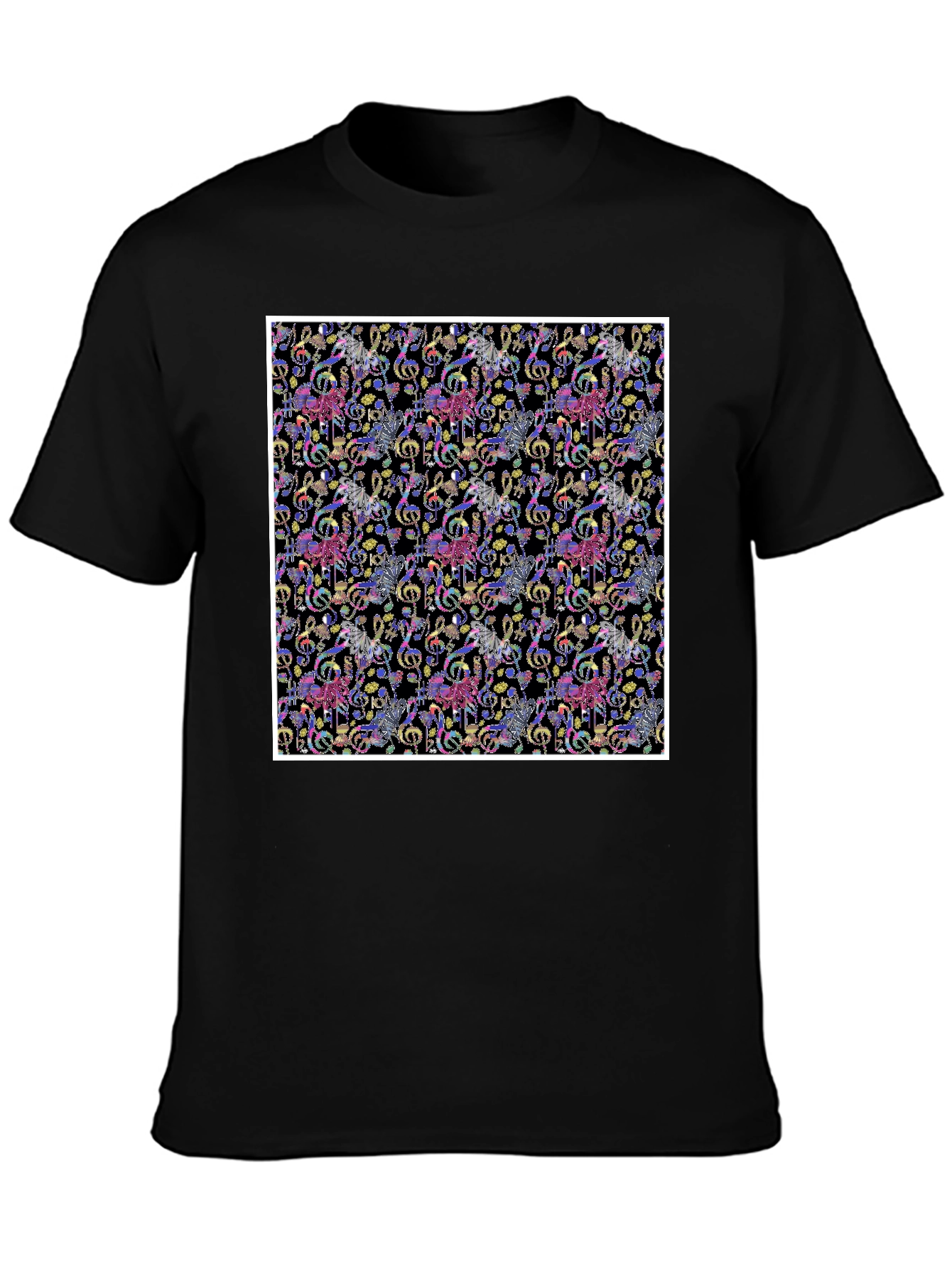 Music Note Carousel T-Shirt - Funky Graphic Tee