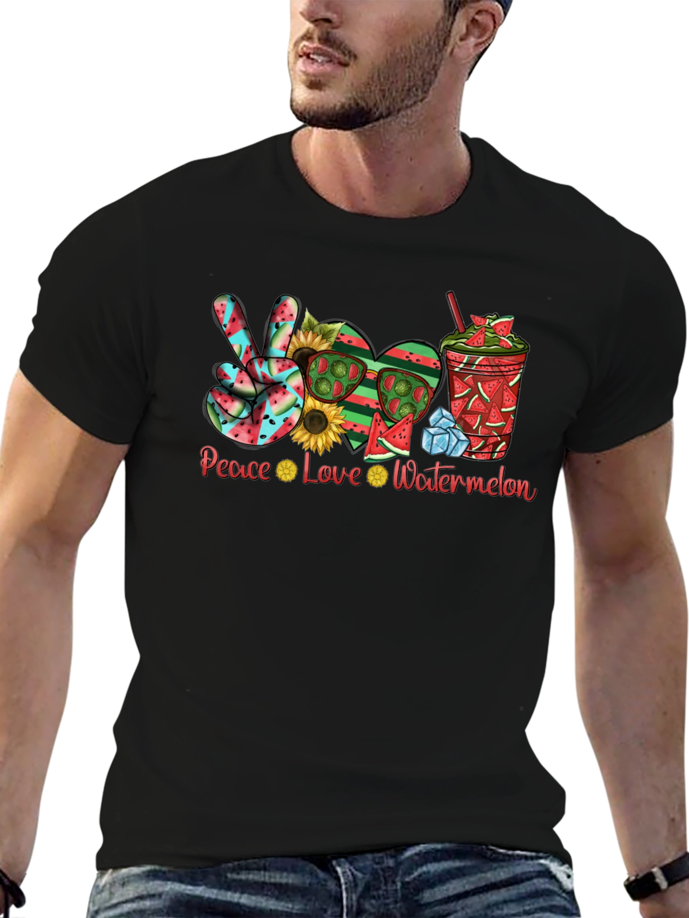 Peace Love Watermelon Graphic Tee