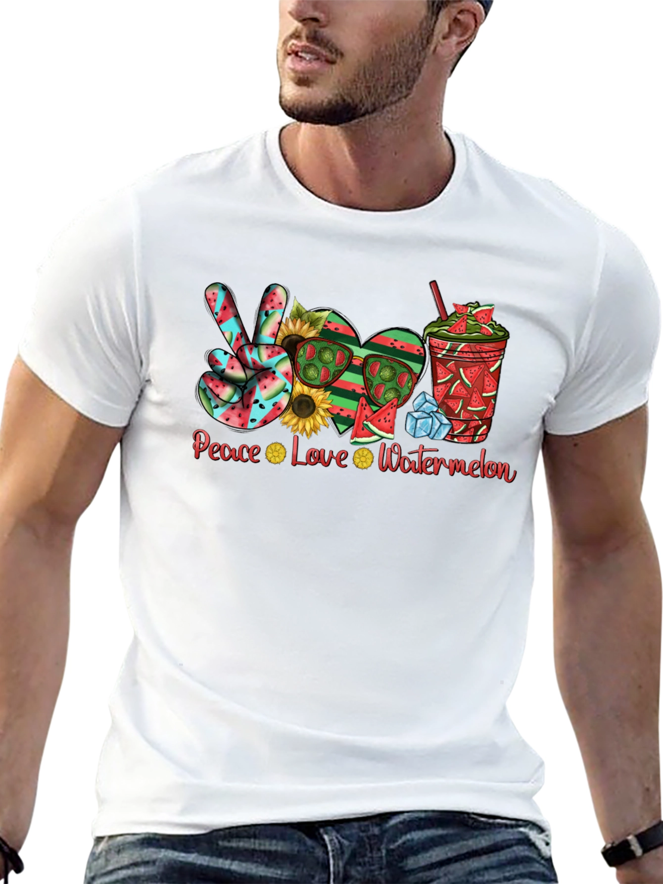 Peace Love Watermelon Graphic Tee