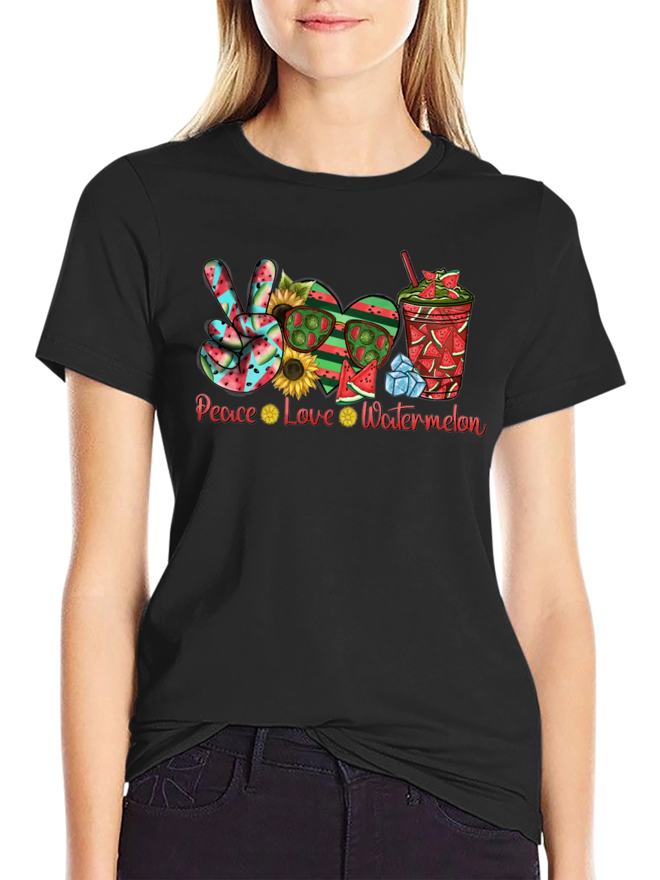 Peace Love Watermelon Graphic Tee
