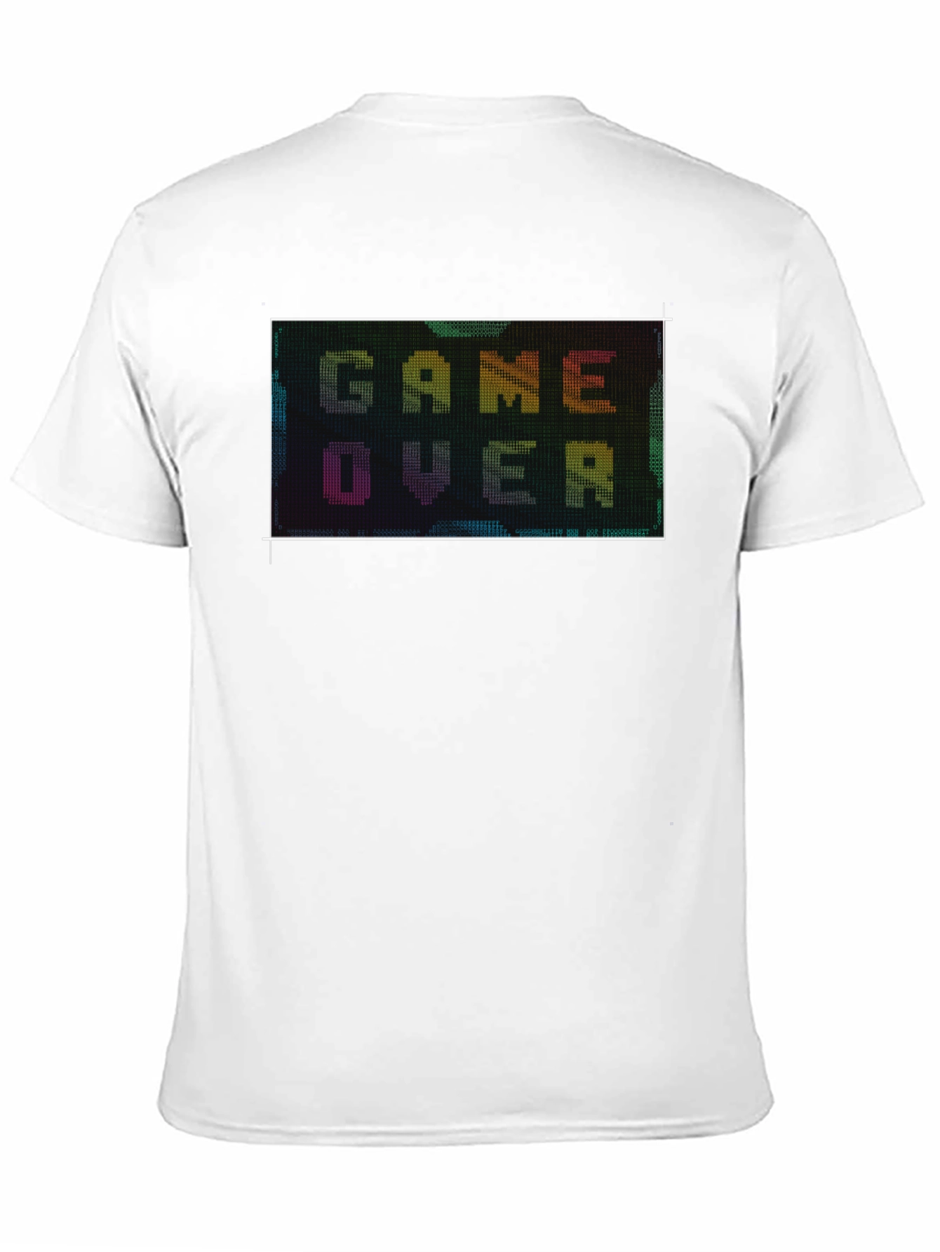 Game Over Pixel Art Black T-Shirt