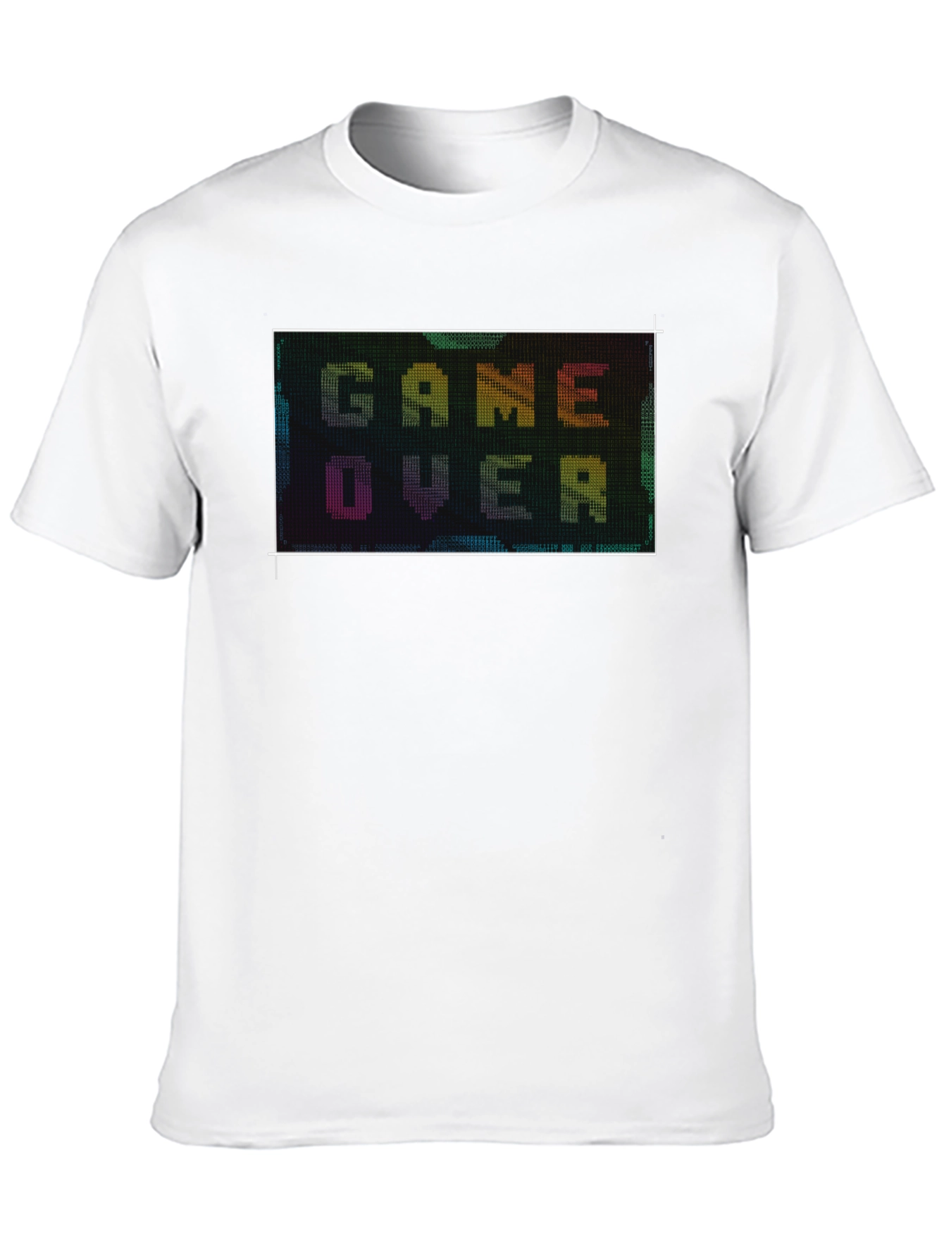 Game Over Pixel Art Black T-Shirt