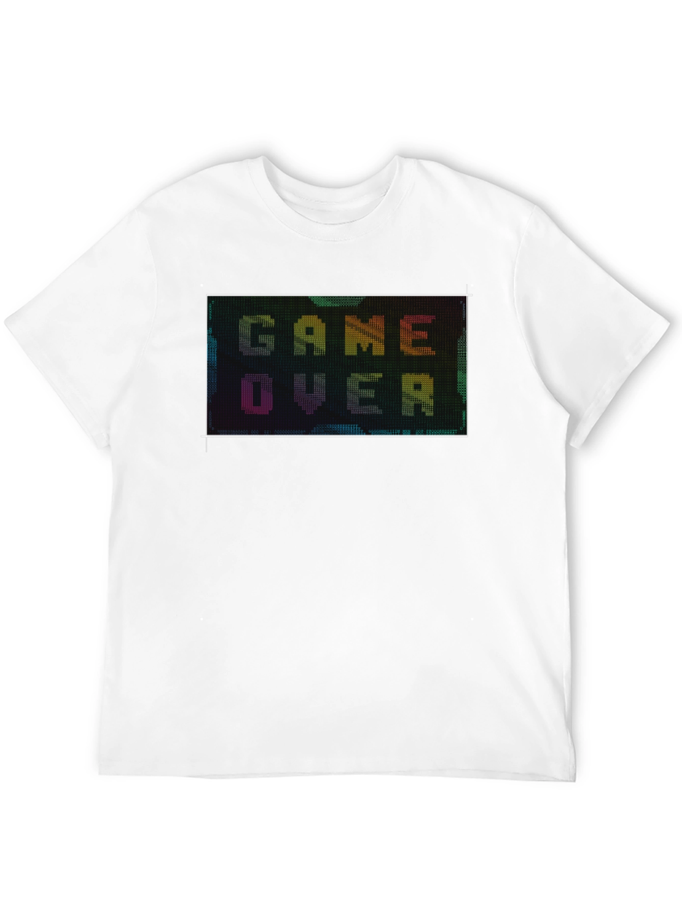 Game Over Pixel Art Black T-Shirt