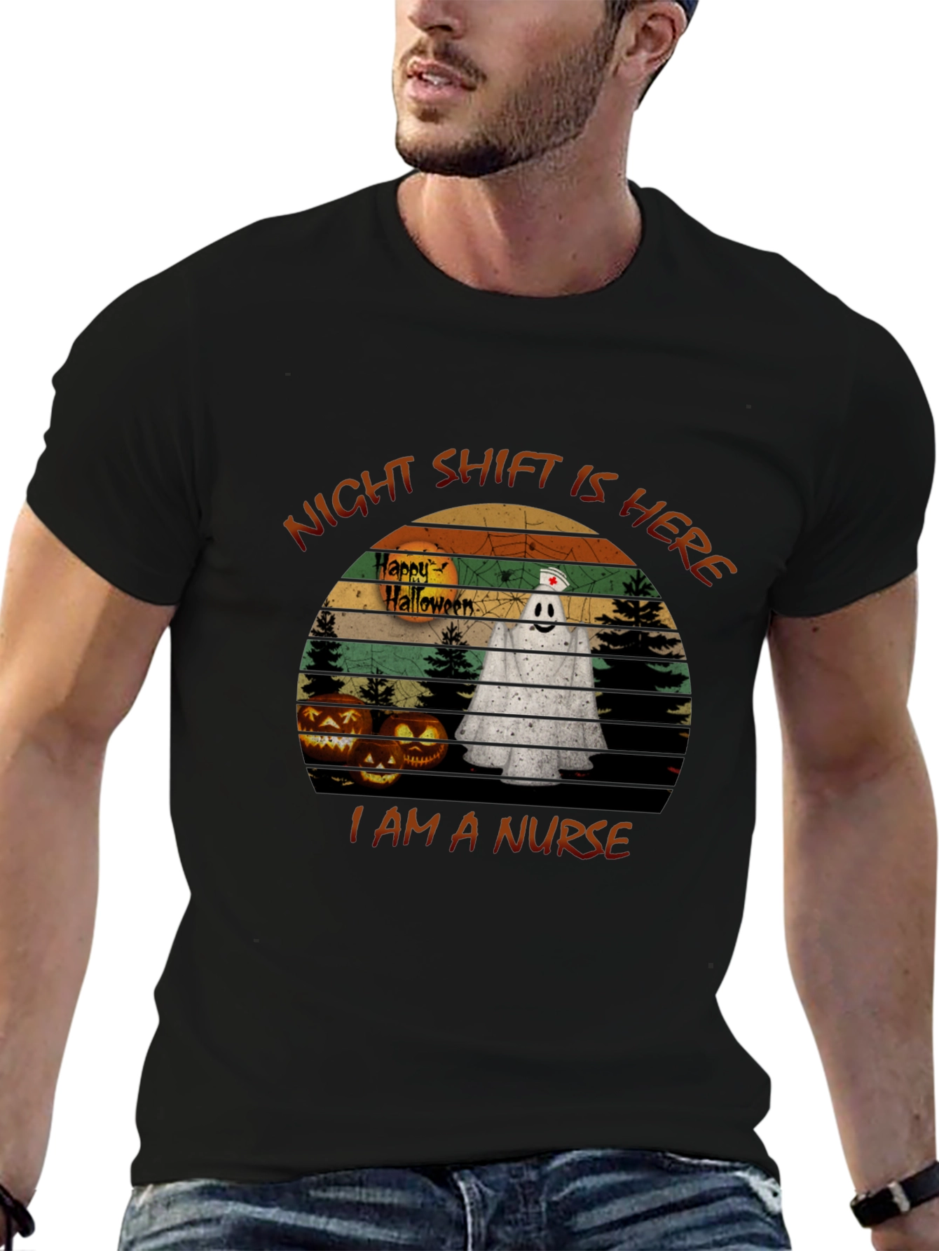 Nurse Halloween T-Shirt: Night Shift Ghost