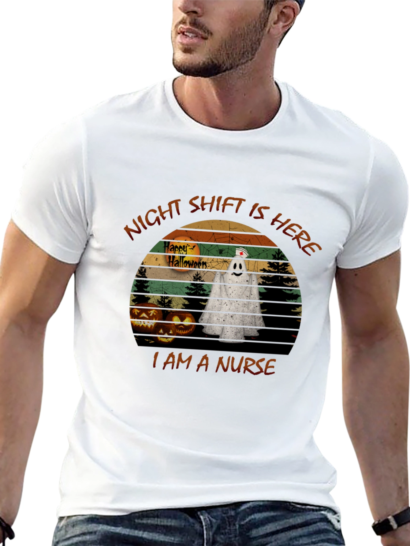 Nurse Halloween T-Shirt: Night Shift Ghost