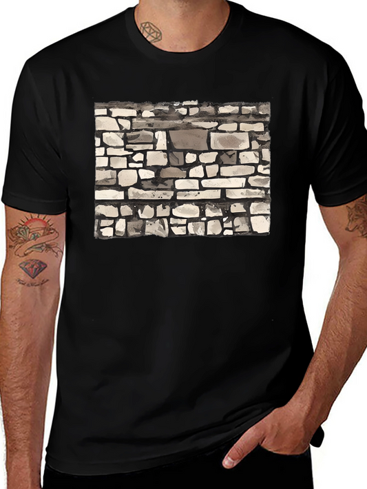 Stone Wall Graphic Tee - Modern Casual Style