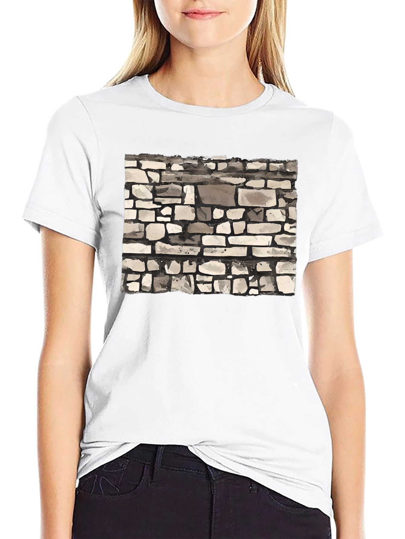 Stone Wall Graphic Tee - Modern Casual Style