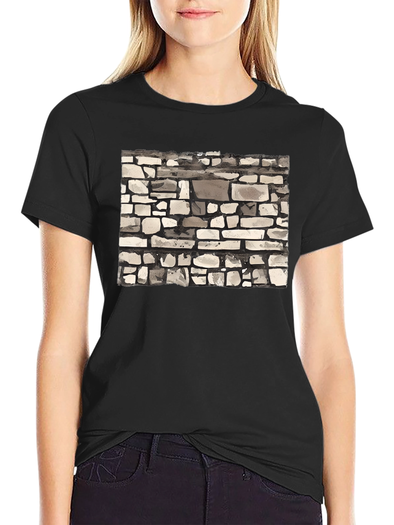 Stone Wall Graphic Tee - Modern Casual Style
