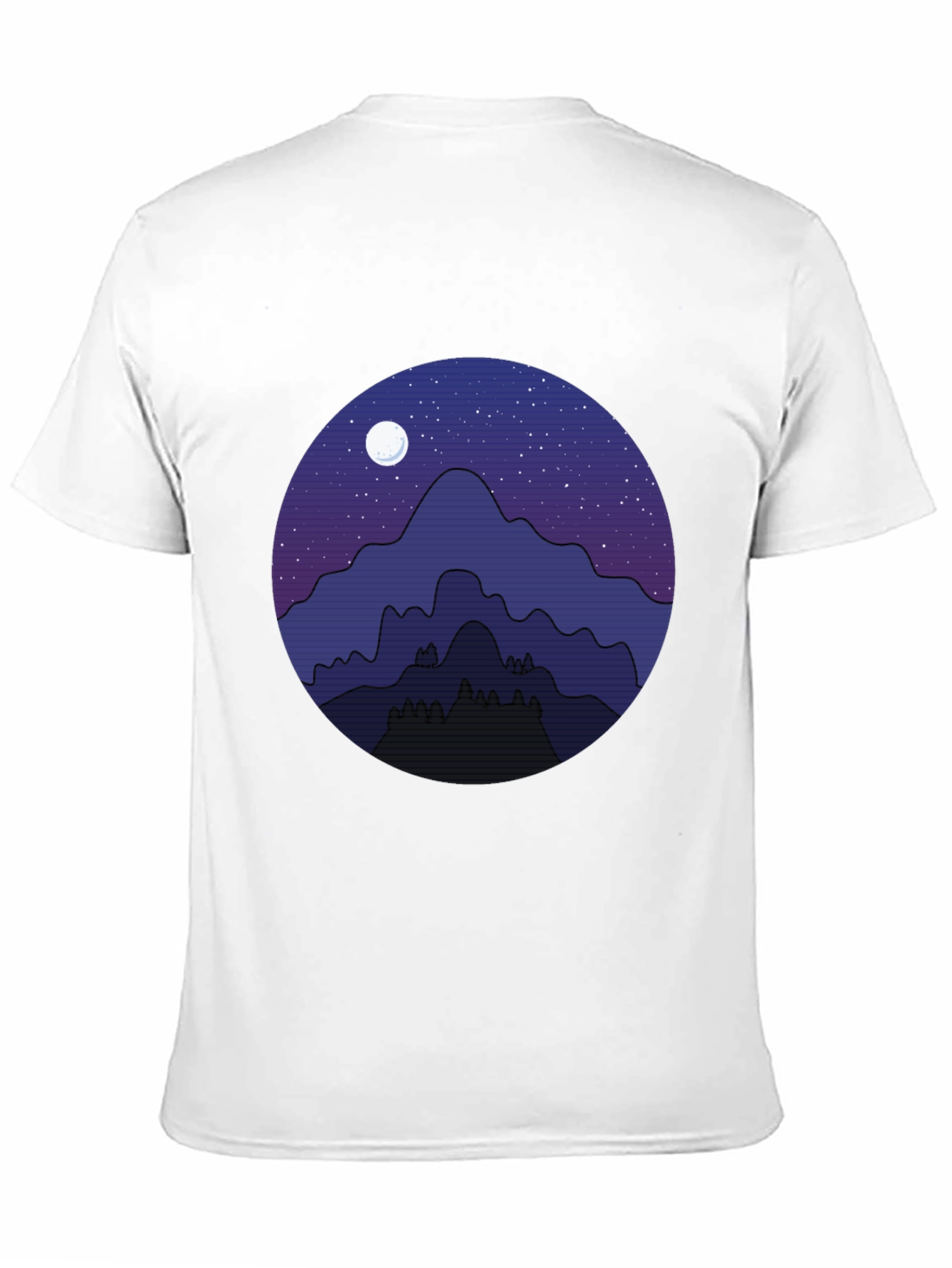 Night Sky Mountain T-Shirt - Mens Graphic Tee