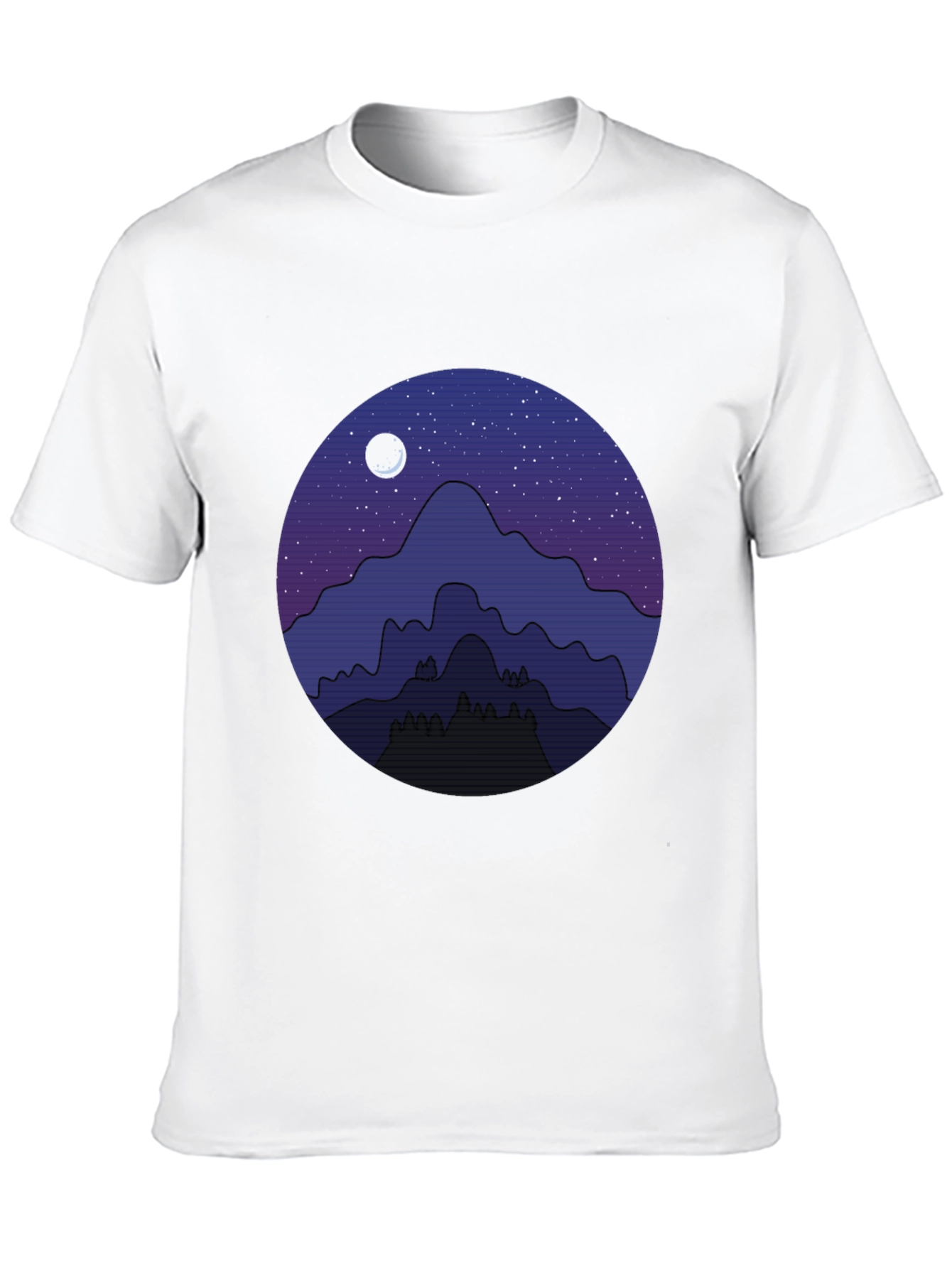 Night Sky Mountain T-Shirt - Mens Graphic Tee