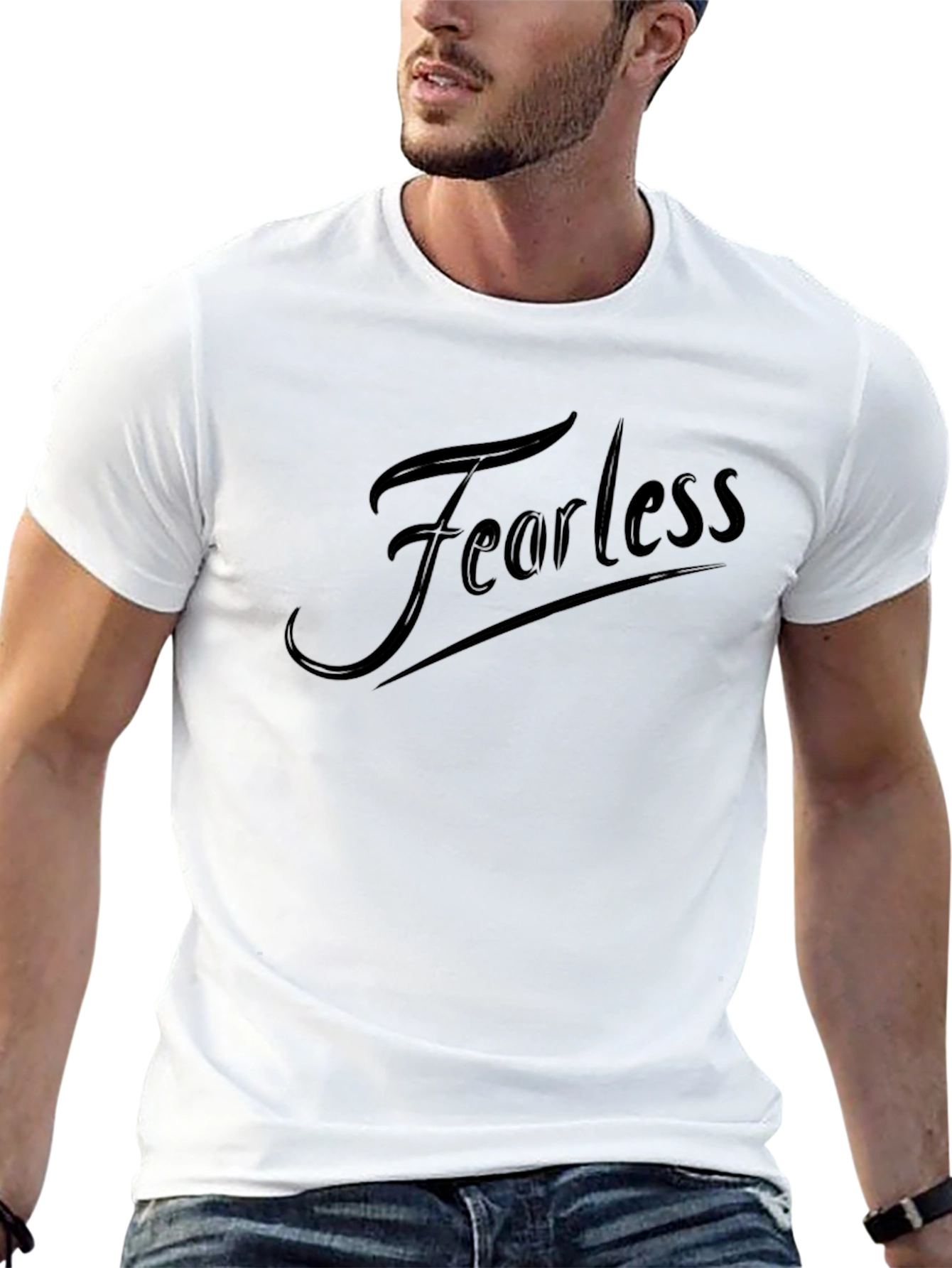 Fearless Black Graphic Tee - Stylish Casual Wear