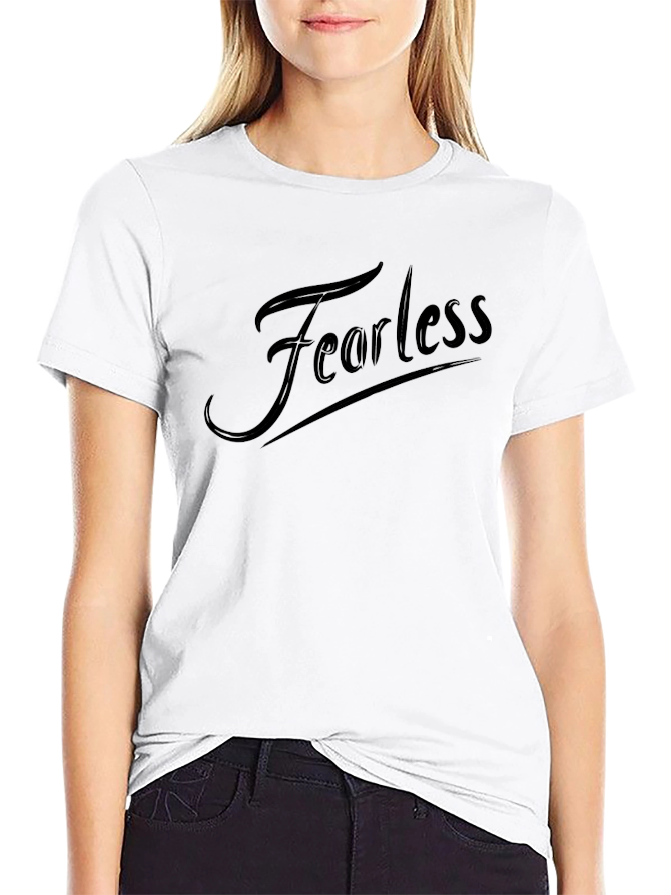 Fearless Black Graphic Tee - Stylish Casual Wear