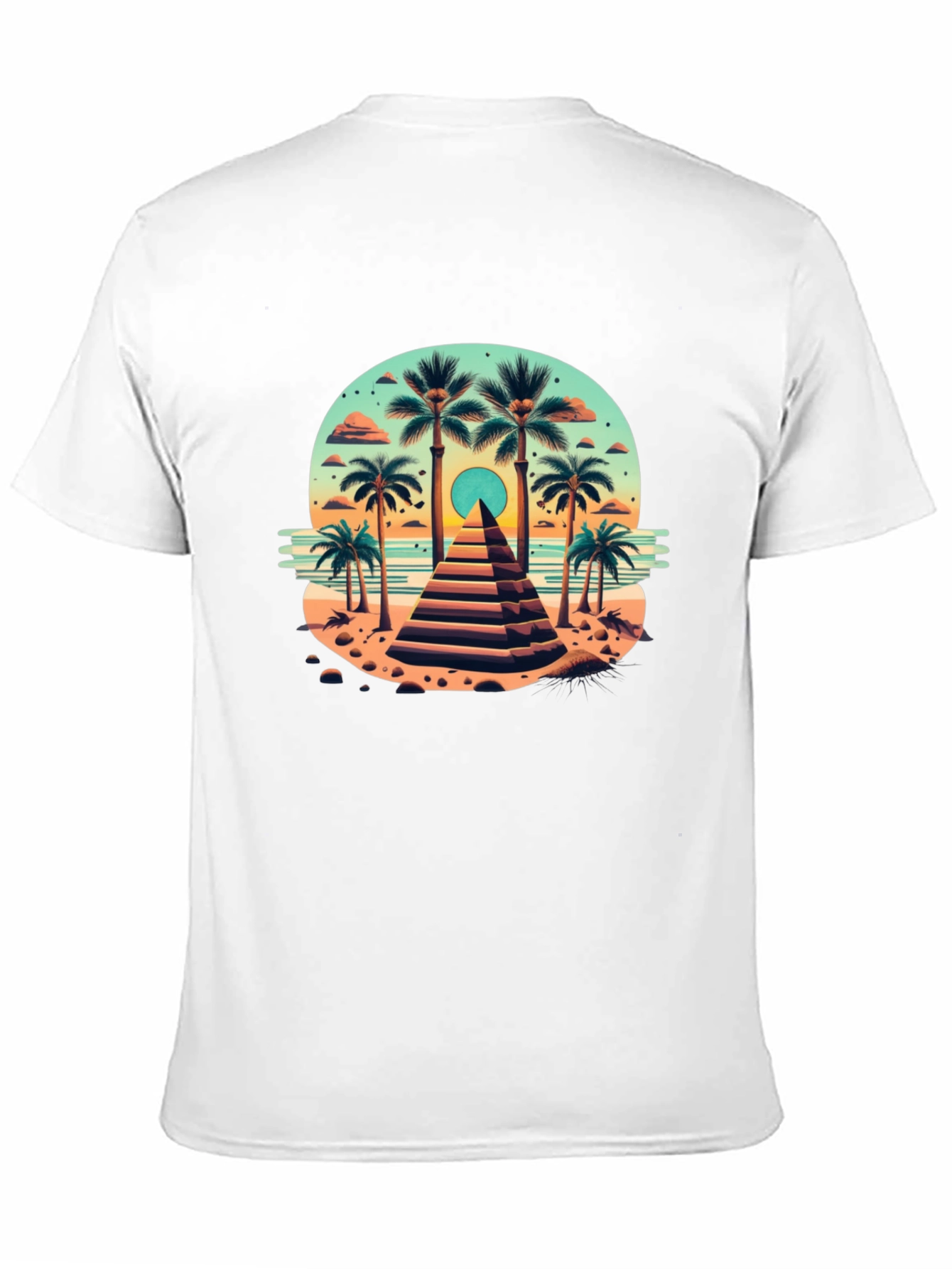 Tropical Pyramid T-Shirt - Beach Vibes