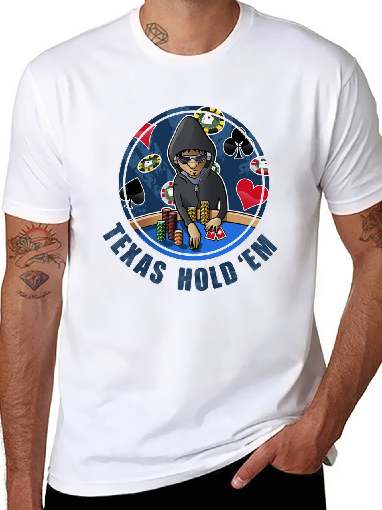 Texas Holdem Poker Player Graphic T-Shirt