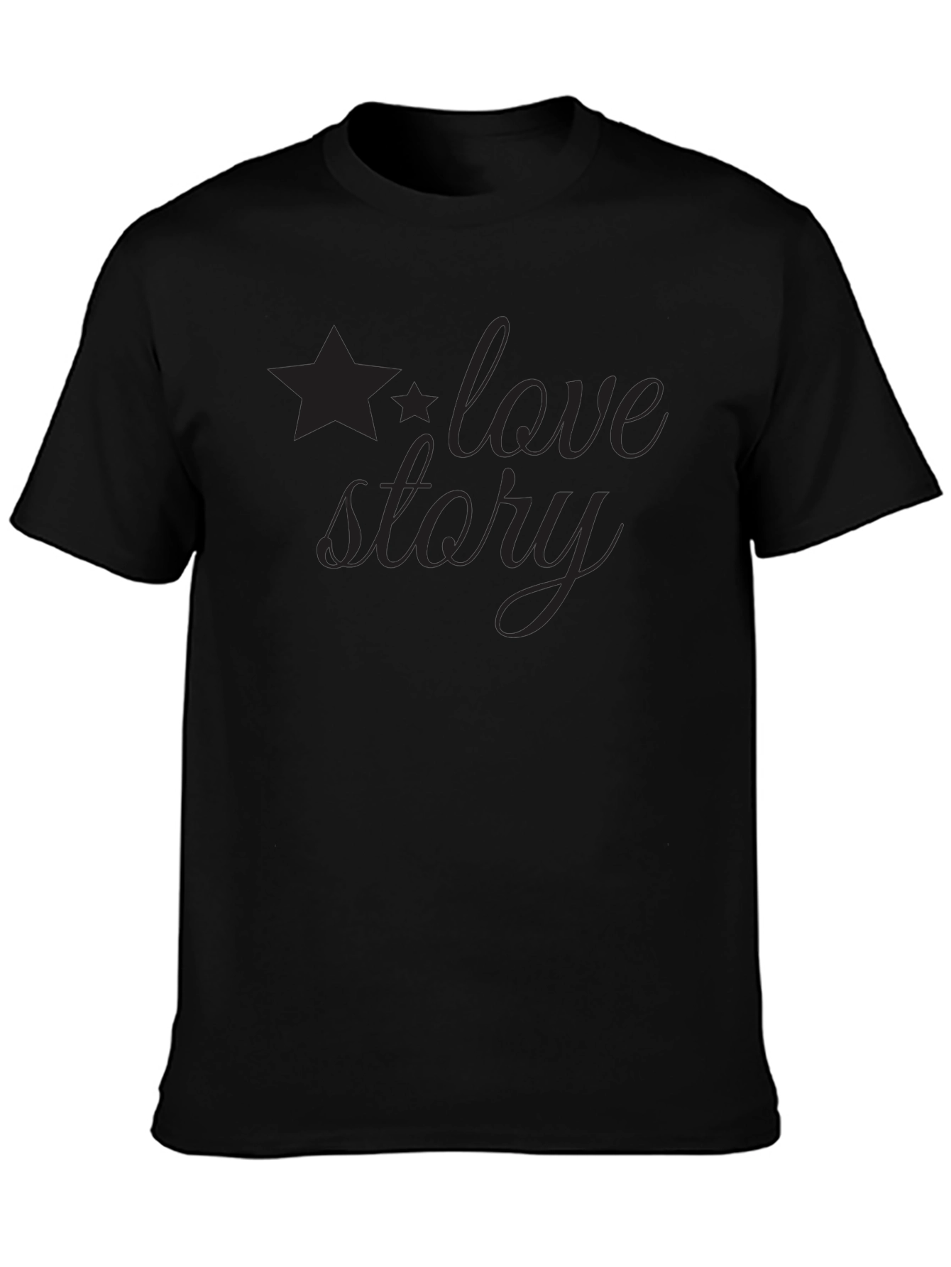Love Story Graphic Tee - Black