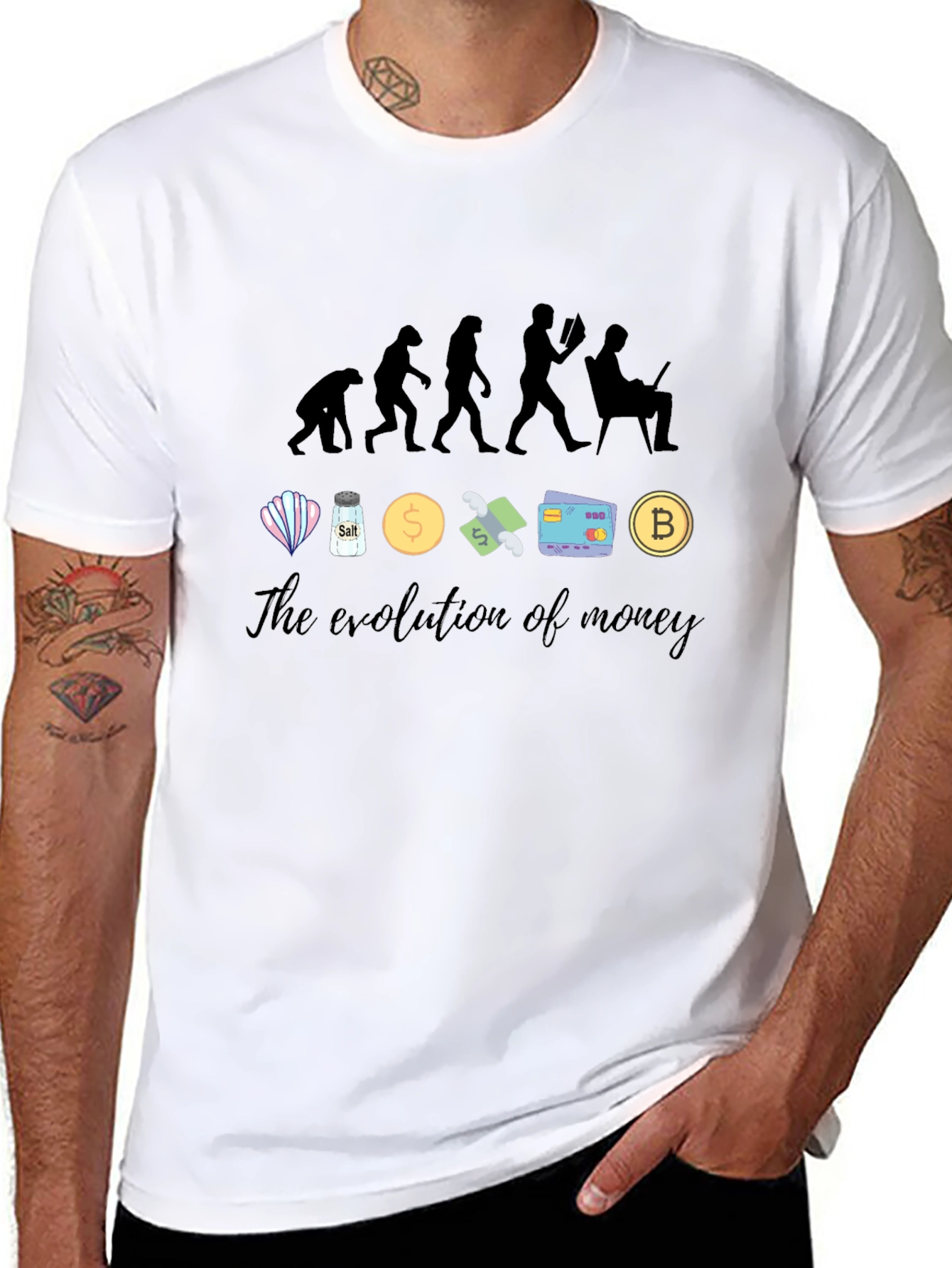 Evolution of Money Black Graphic Tee