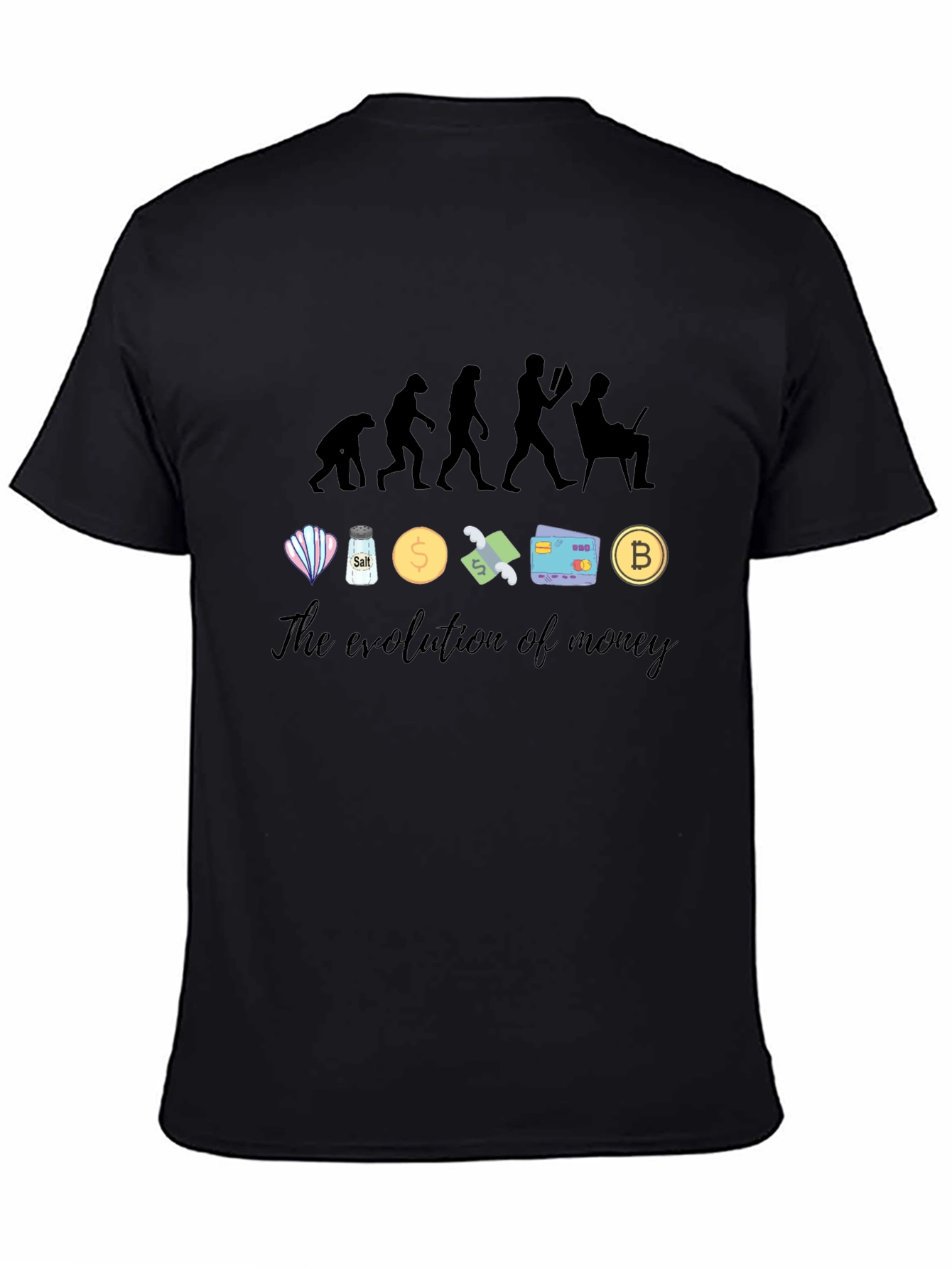 Evolution of Money Black Graphic Tee