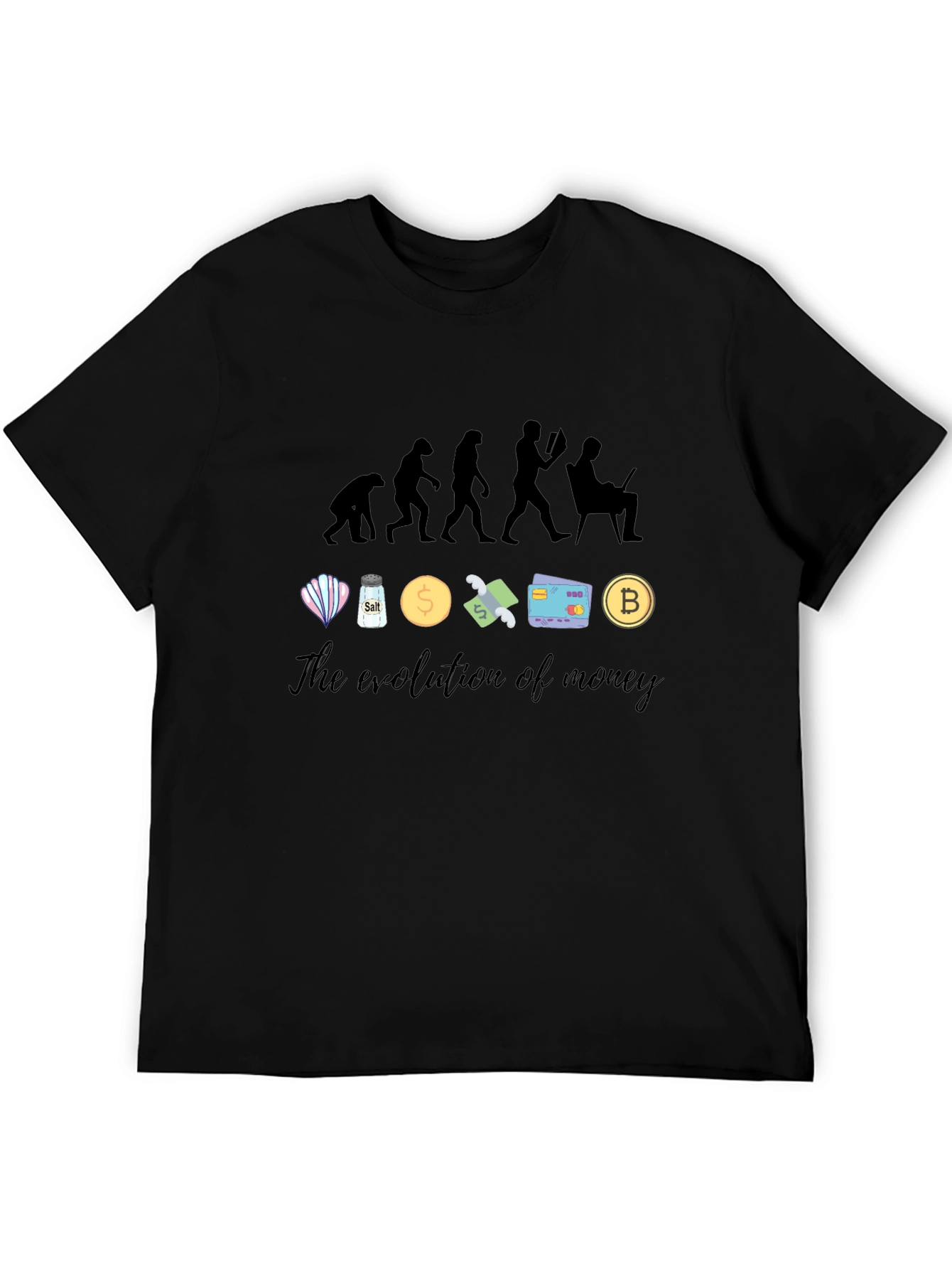 Evolution of Money Black Graphic Tee
