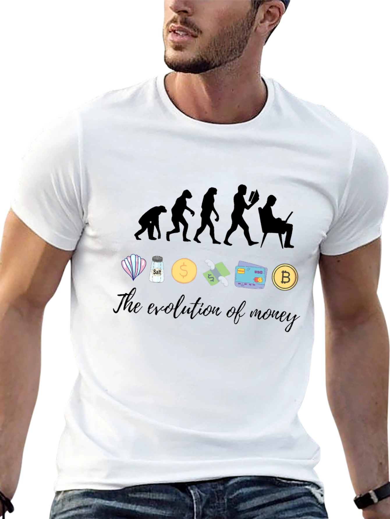 Evolution of Money Black Graphic Tee