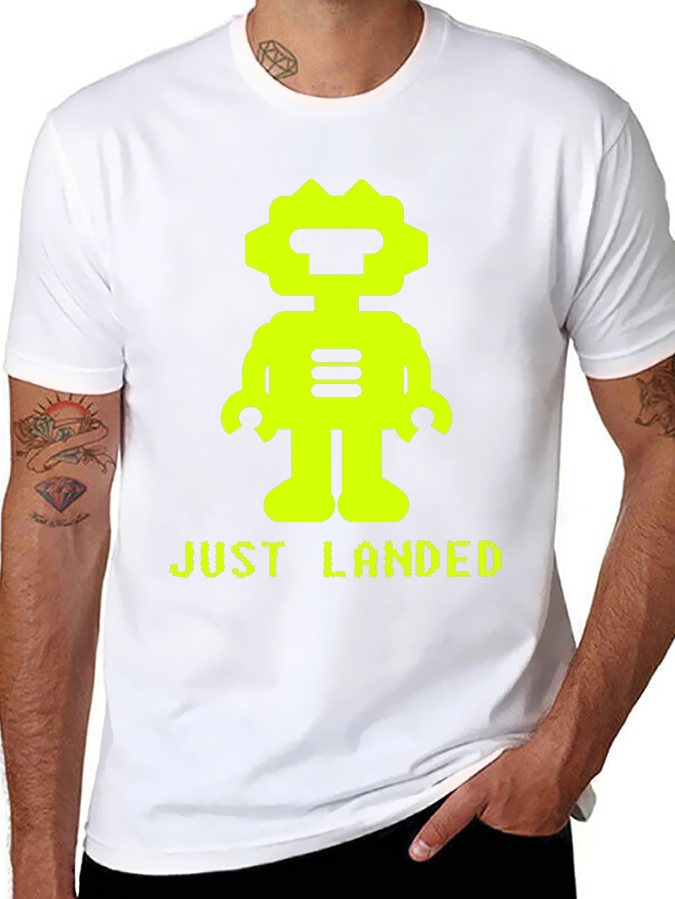 Just Landed Robot Graphic Tee