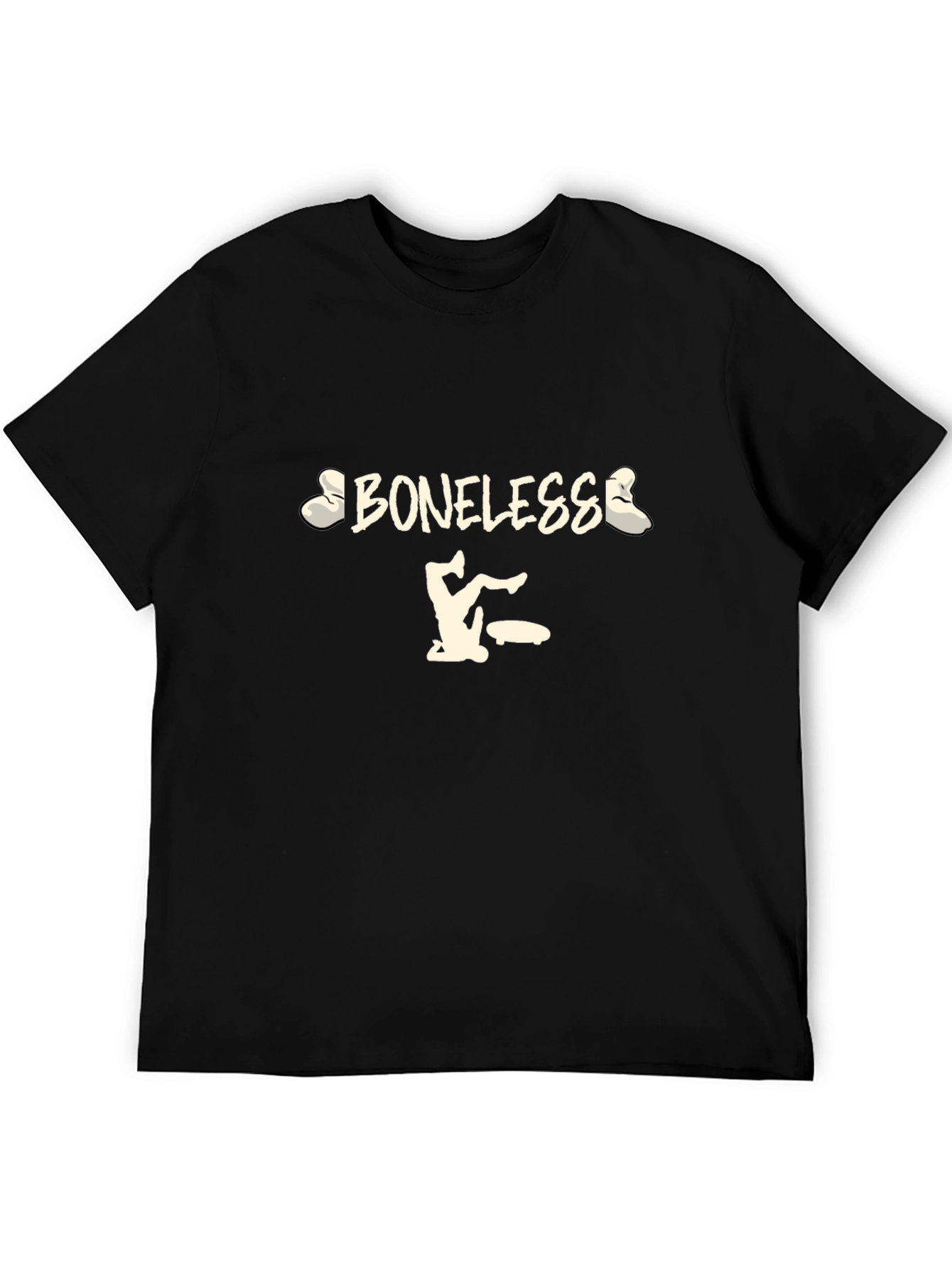 Boneless Skateboard Black T-Shirt - Skateboarding Apparel