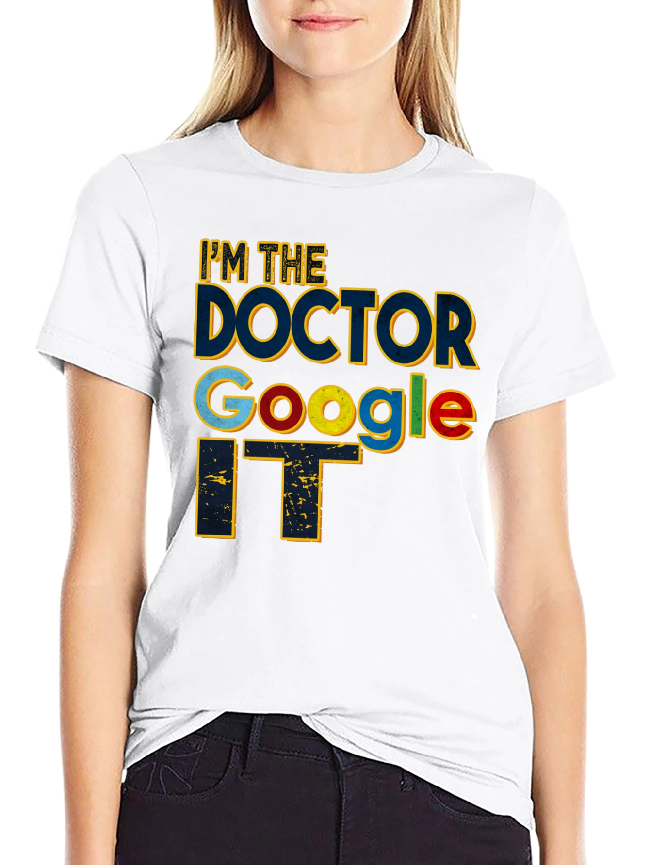 Im The Doctor Google IT Black T-Shirt