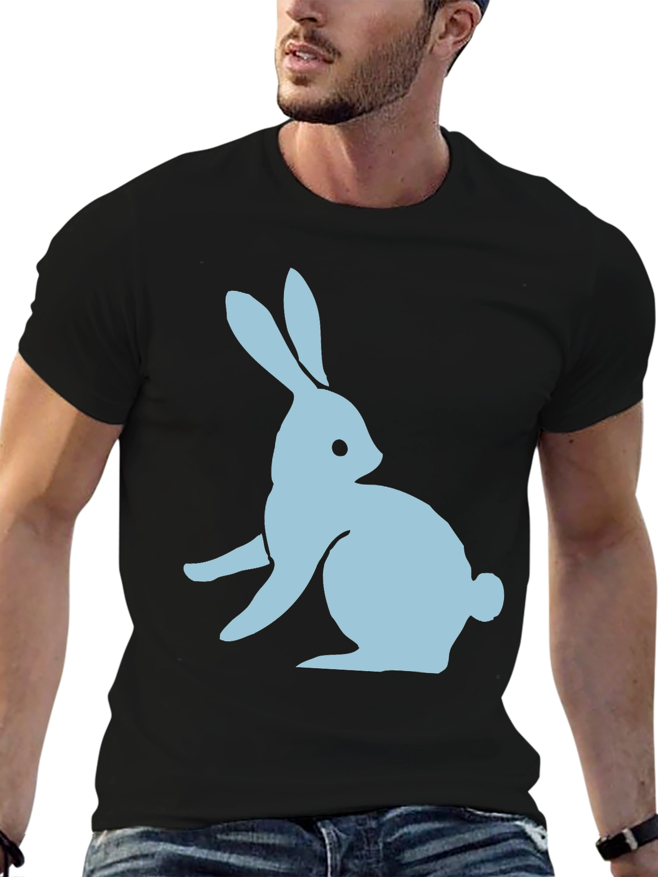 Bunny Graphic Tee - Soft Cotton Casual Wear