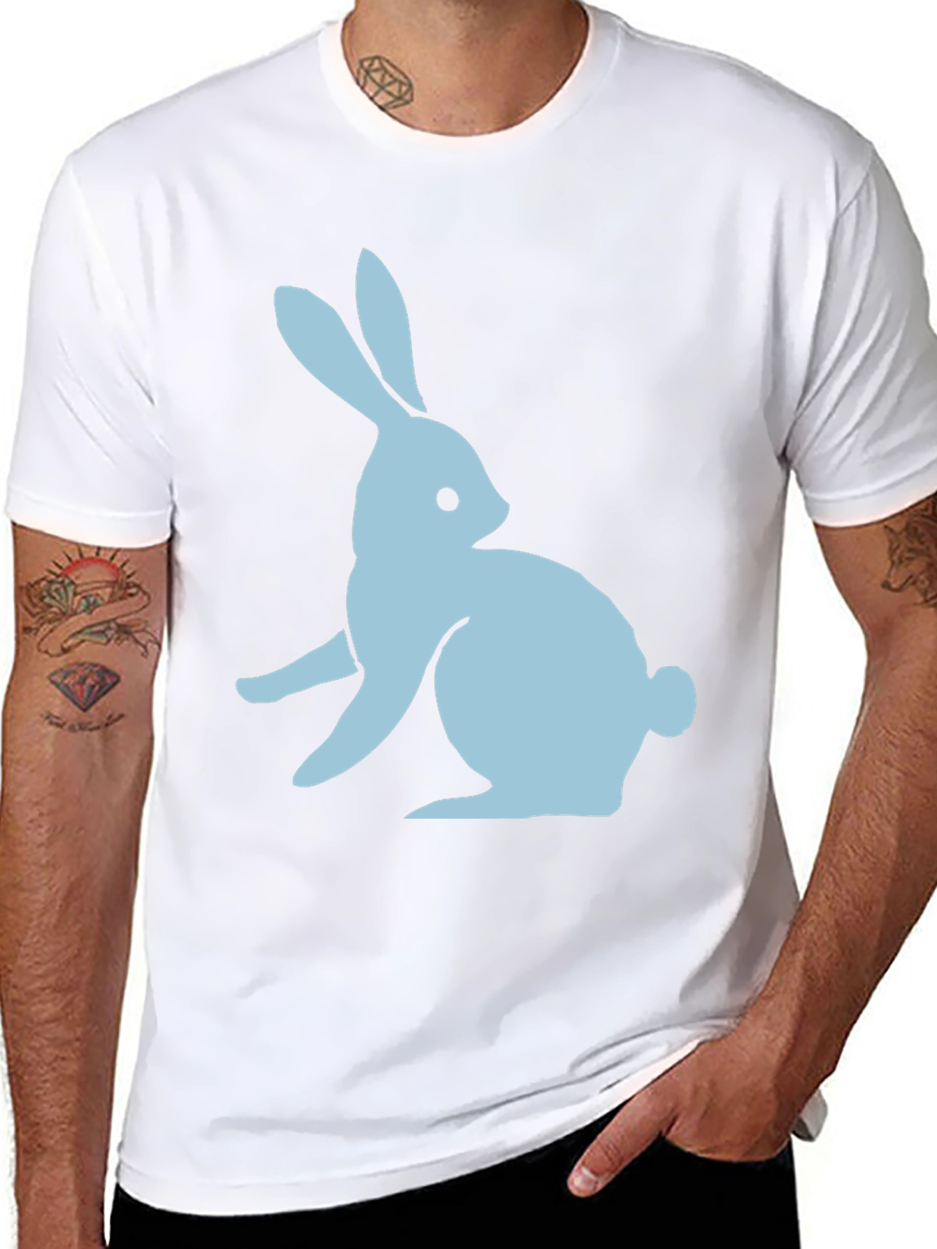 Bunny Graphic Tee - Soft Cotton Casual Wear