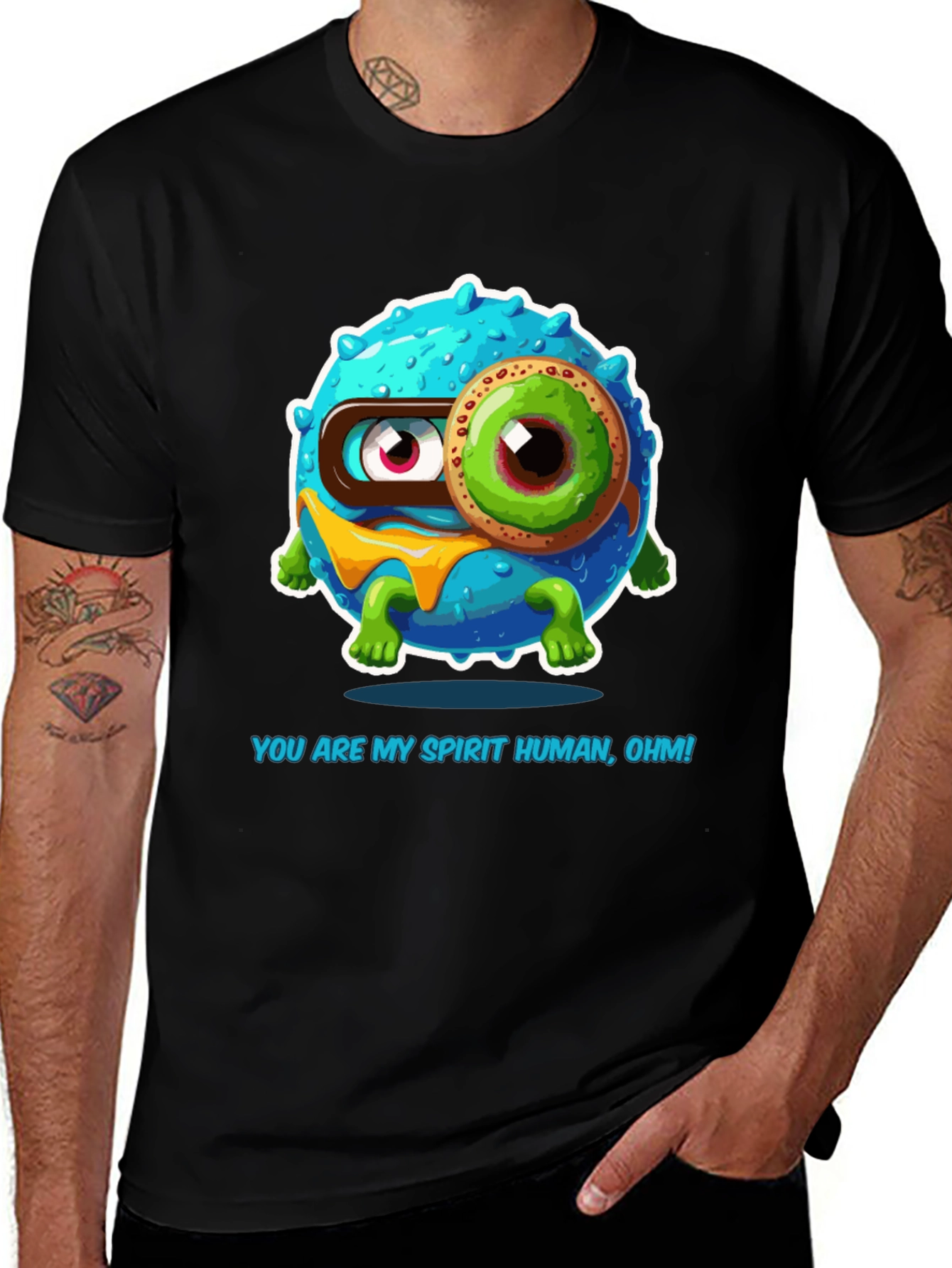 Spirit Human Cartoon Graphic T-Shirt
