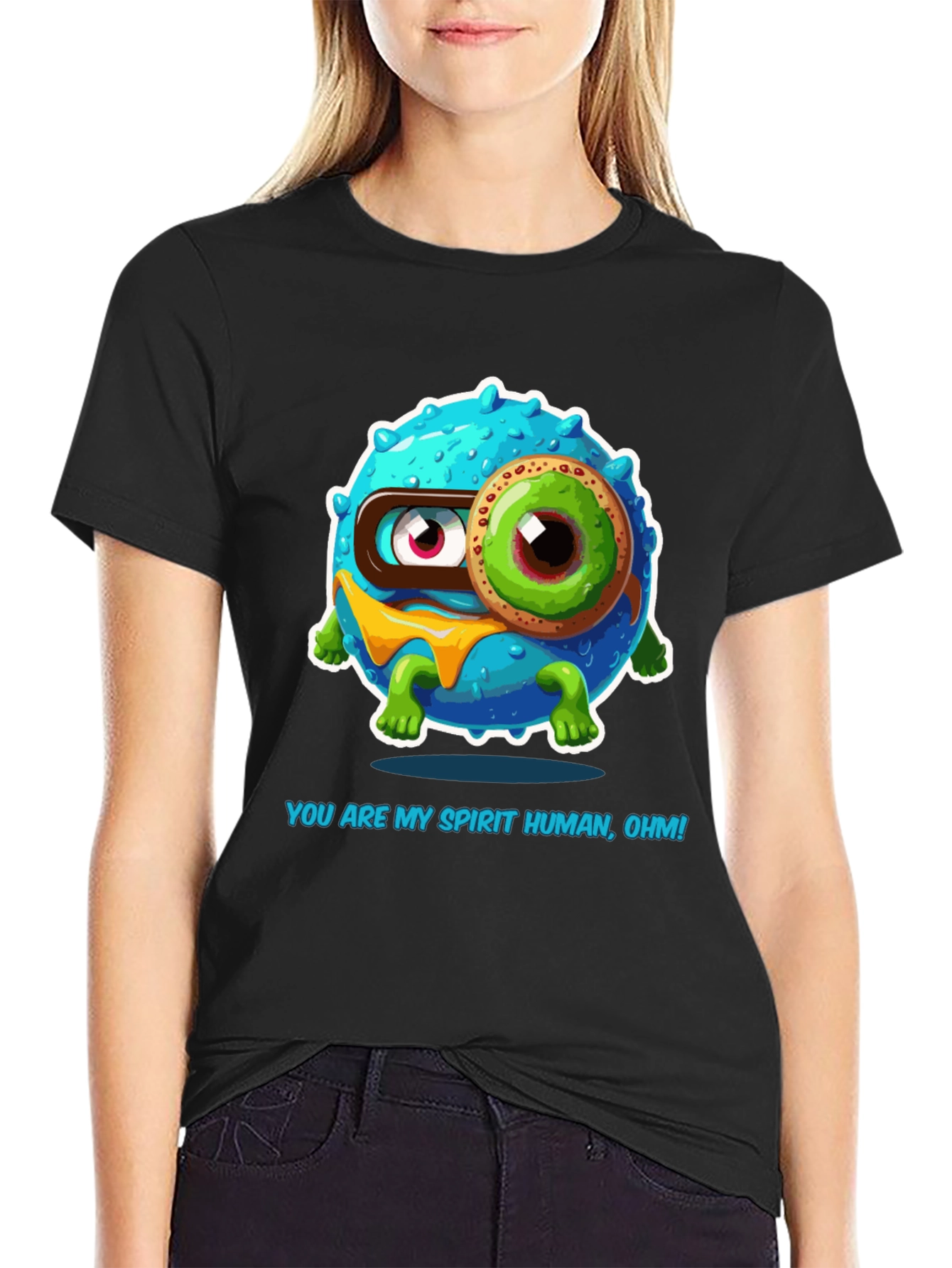 Spirit Human Cartoon Graphic T-Shirt