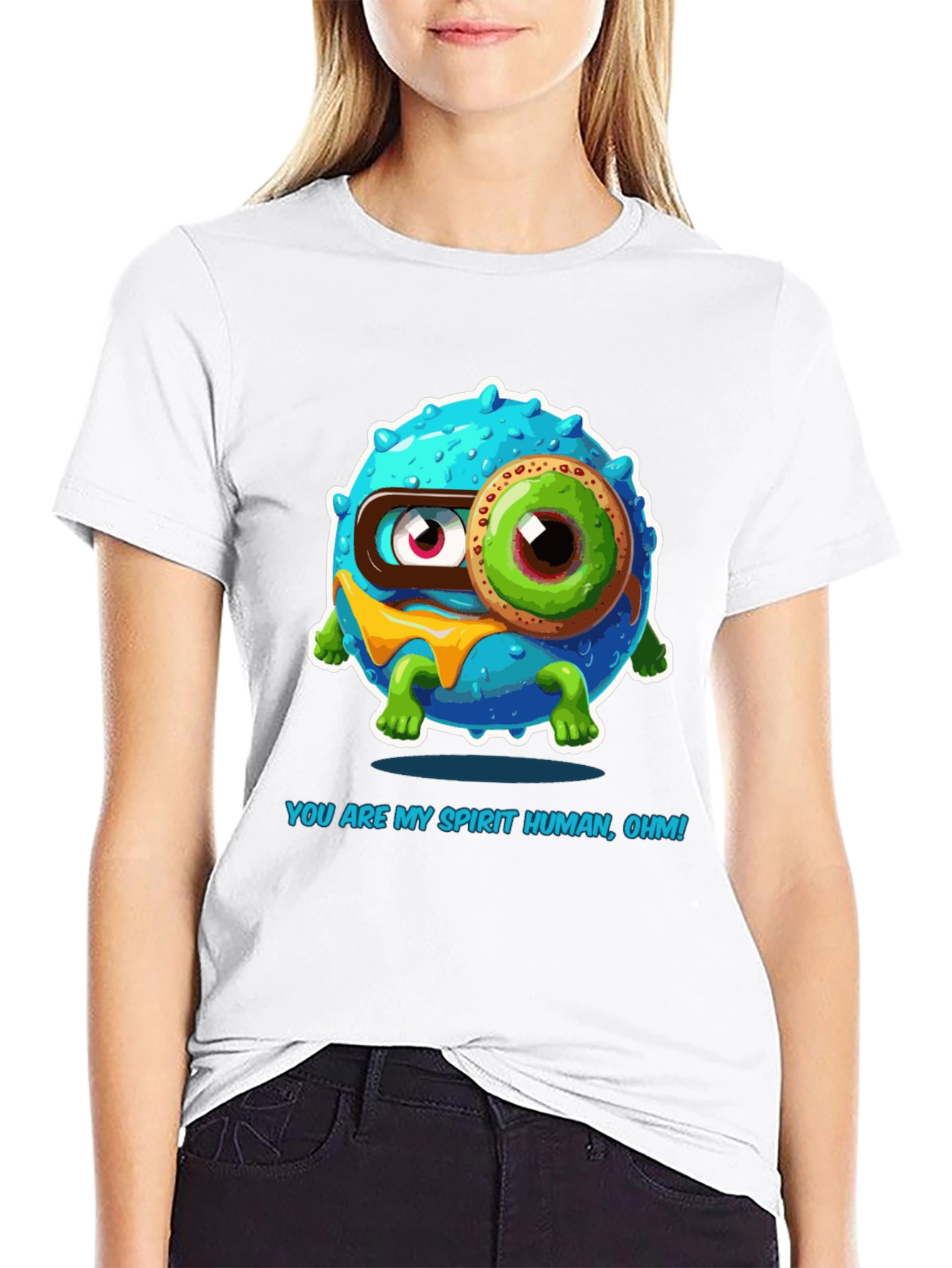 Spirit Human Cartoon Graphic T-Shirt