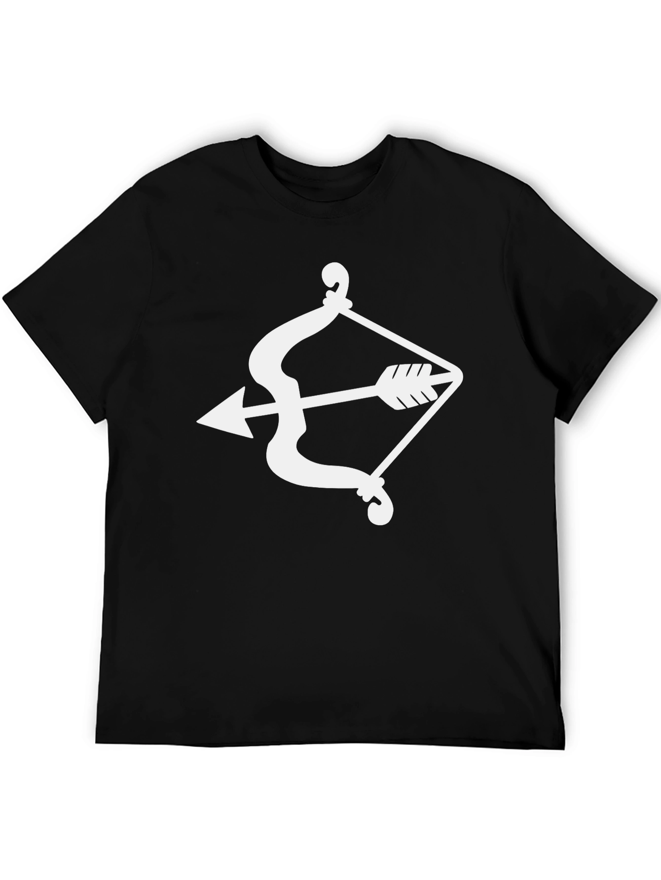 Archer Bow Arrow Graphic Tee - Black Casual T-Shirt