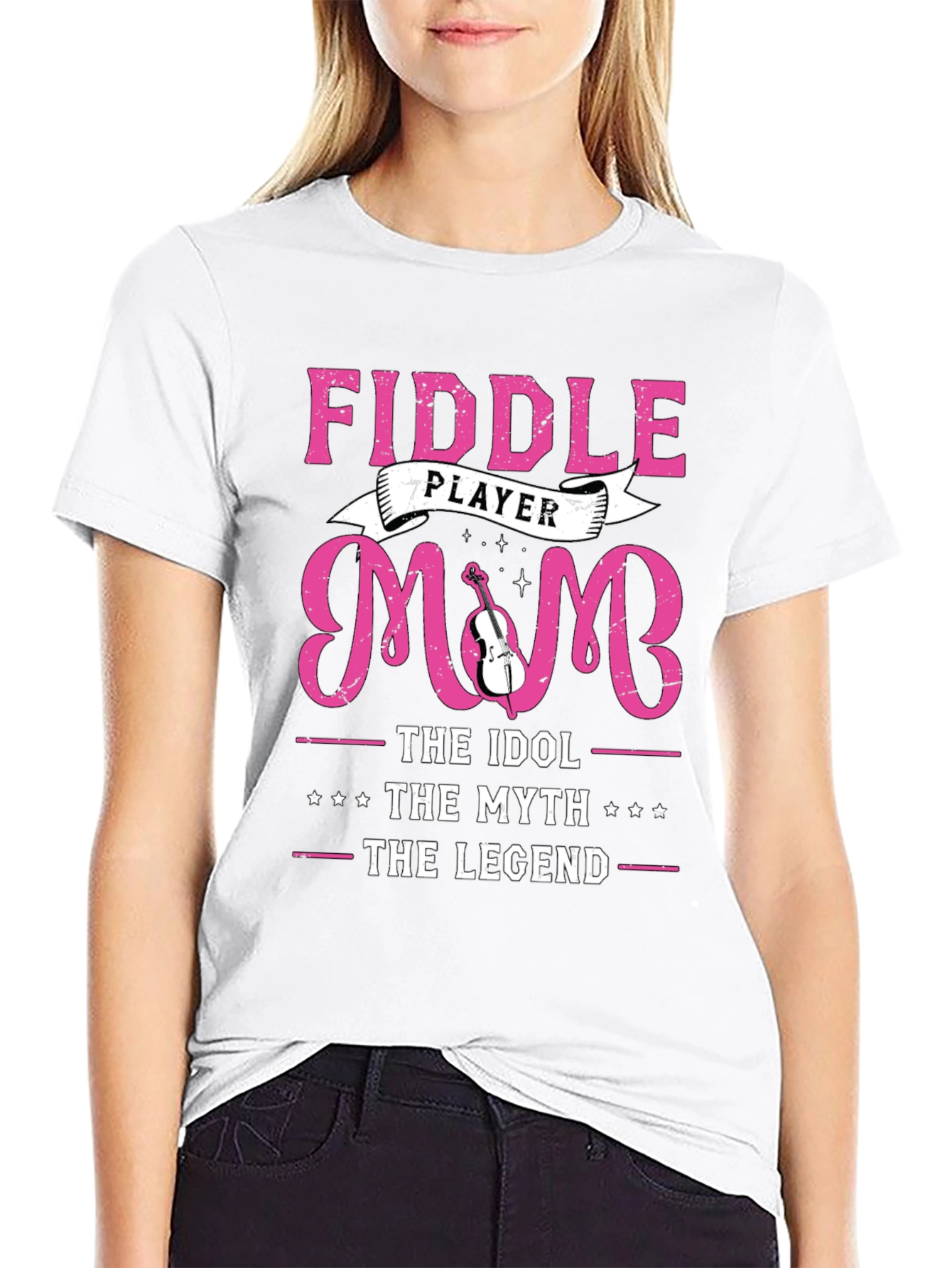 Fiddle Player Mom T-Shirt - Idol Myth Legend