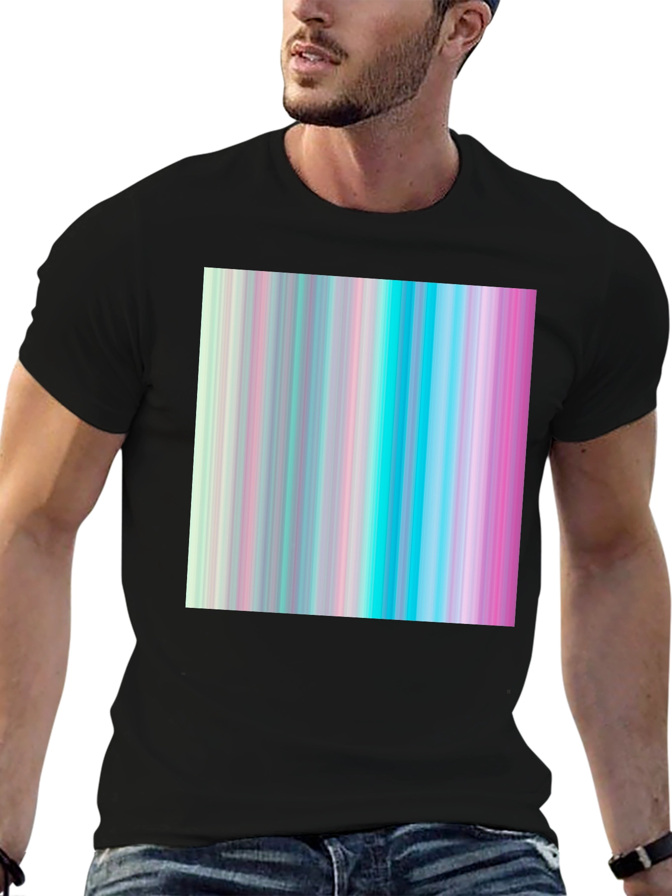 Retro Vertical Stripe T-Shirt - Modern Aesthetic